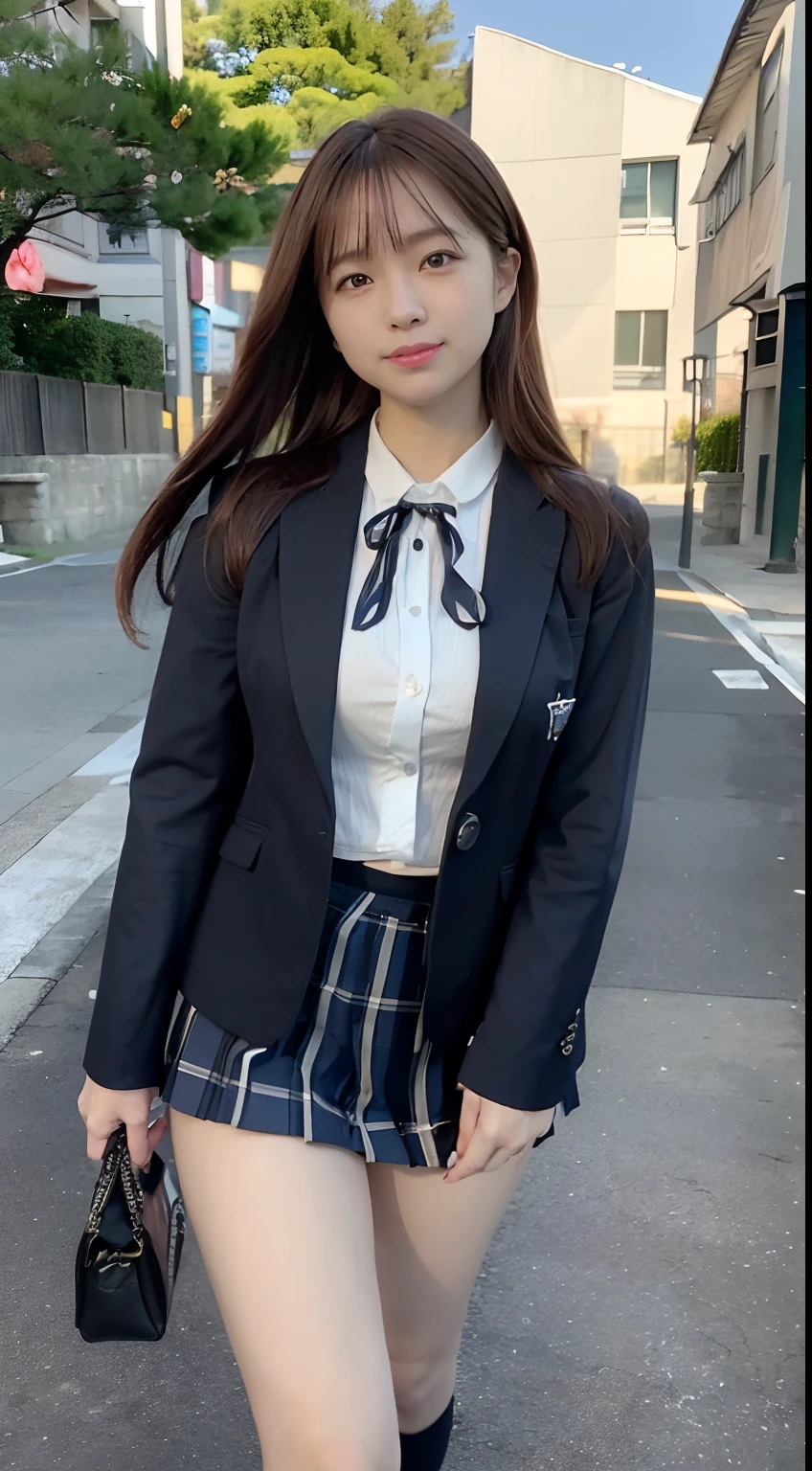 ((highest quality、In 8K、masterpiece:1.3, Photoreal:1.3,))。((looking at the viewer)), {{{White ribbed panties:1.2}}}, Japanese high school girl, 1 female, black haired, With bangs, ((socks, Narrow thighs,))、((Split legs with legs stretched out to the left and right)), girl's room、Short length school uniform jacket, plaid micro mini skirt、panties focus、baby face, With a round face, Highly detailed face and skin texture, detailed eye, detailed lips、Very detailed hair depiction, bob hair、Pueros face, natural makeup:1.0、