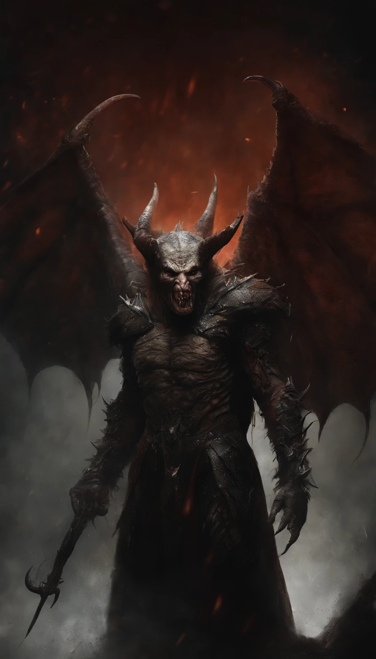 Draw a demonic creature with a strong, bloody face and bloody head, genocide, Science fiction horror art, sci-fi horror artwork, inspired by Aleksi Briclot, Fangs of the slaughter, horror fantasy art, Alexis Bricklot(Alexis Bricklot), horror concept art, veneno, Fantasy and horror art, Detailed illustration of 4K horror, demonic creature, dark fantasy horror art