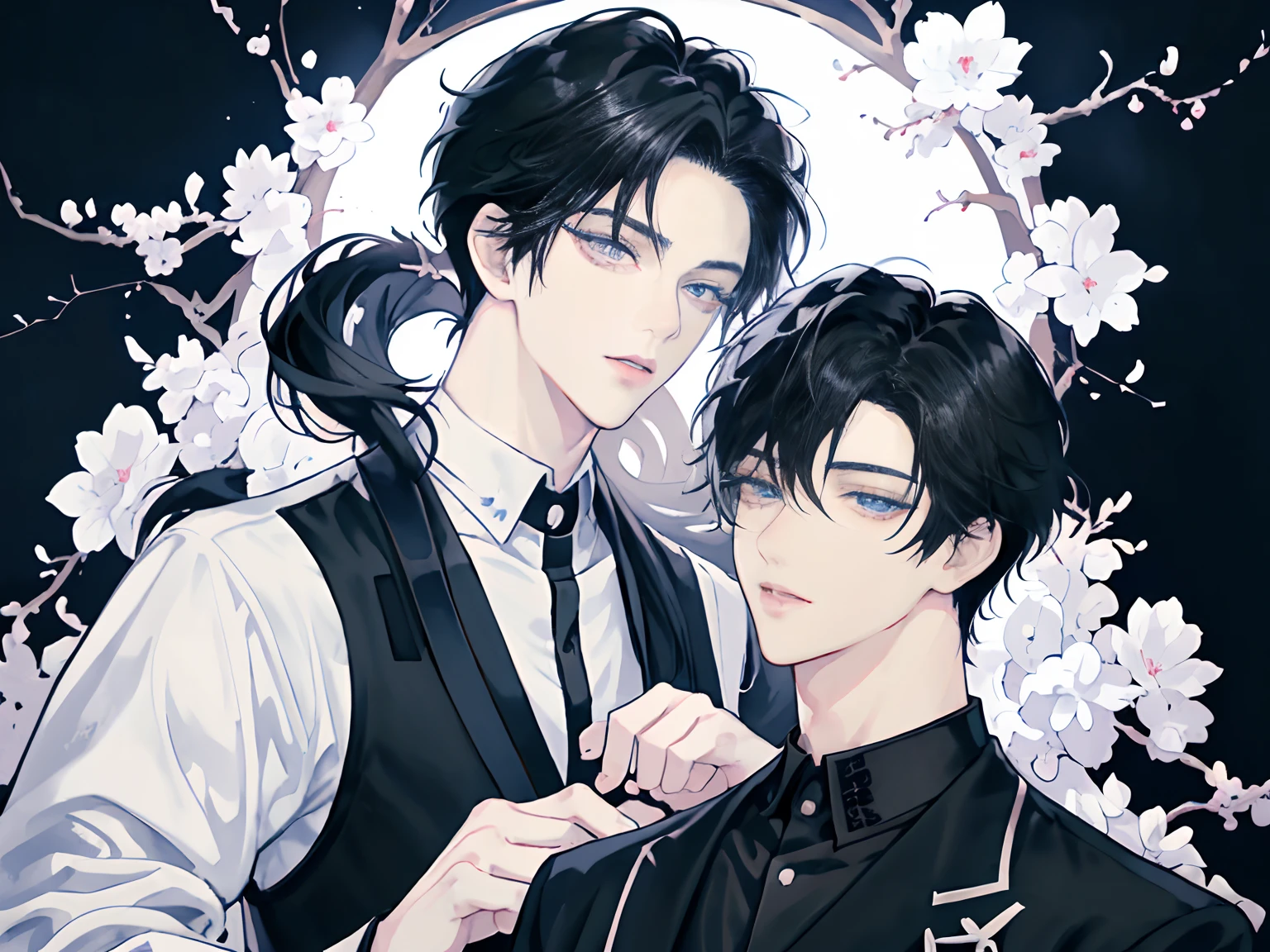 male people、Black hair、Golden bangs、 piercings、narrow her eyes、It was drooping,、There is a mole under the mouth、wearing a shirts、The forehead is protruding 、sticking out the tongue、Two-block hair、Multiple piercings、Black eyes 、Medium short hair、Do not show skin