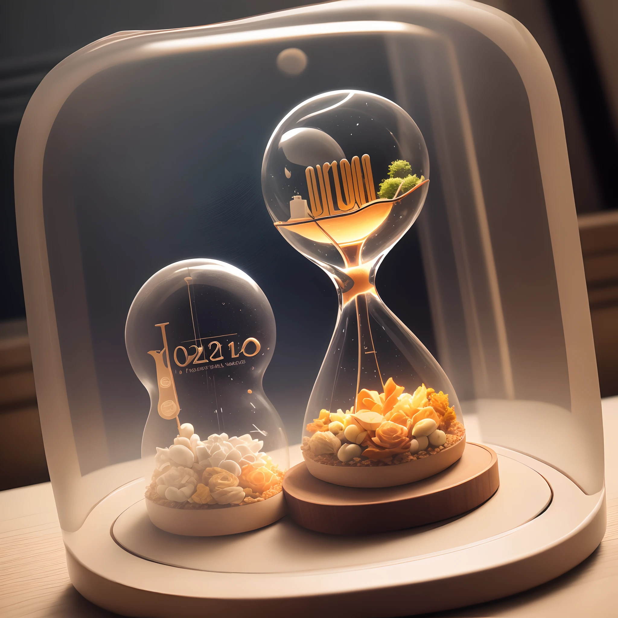Logo using 210 as an hourglass