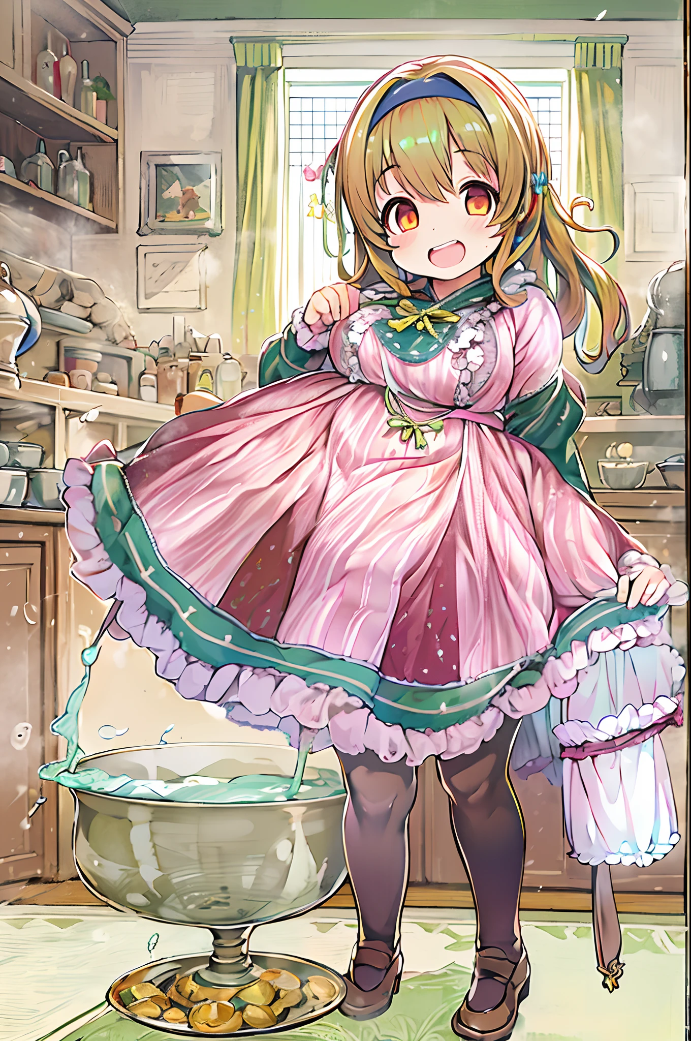 JPNIDOL, 1girl in, masutepiece, High quality, Looking at Viewer,bbw、huge-breasted、entranceway、Wearing an apron、meeting、house wife、mami