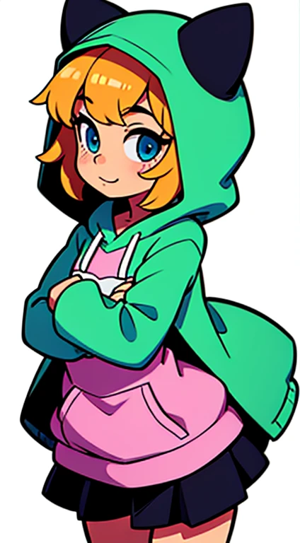 Cute girl,Genki,Hooded clothes