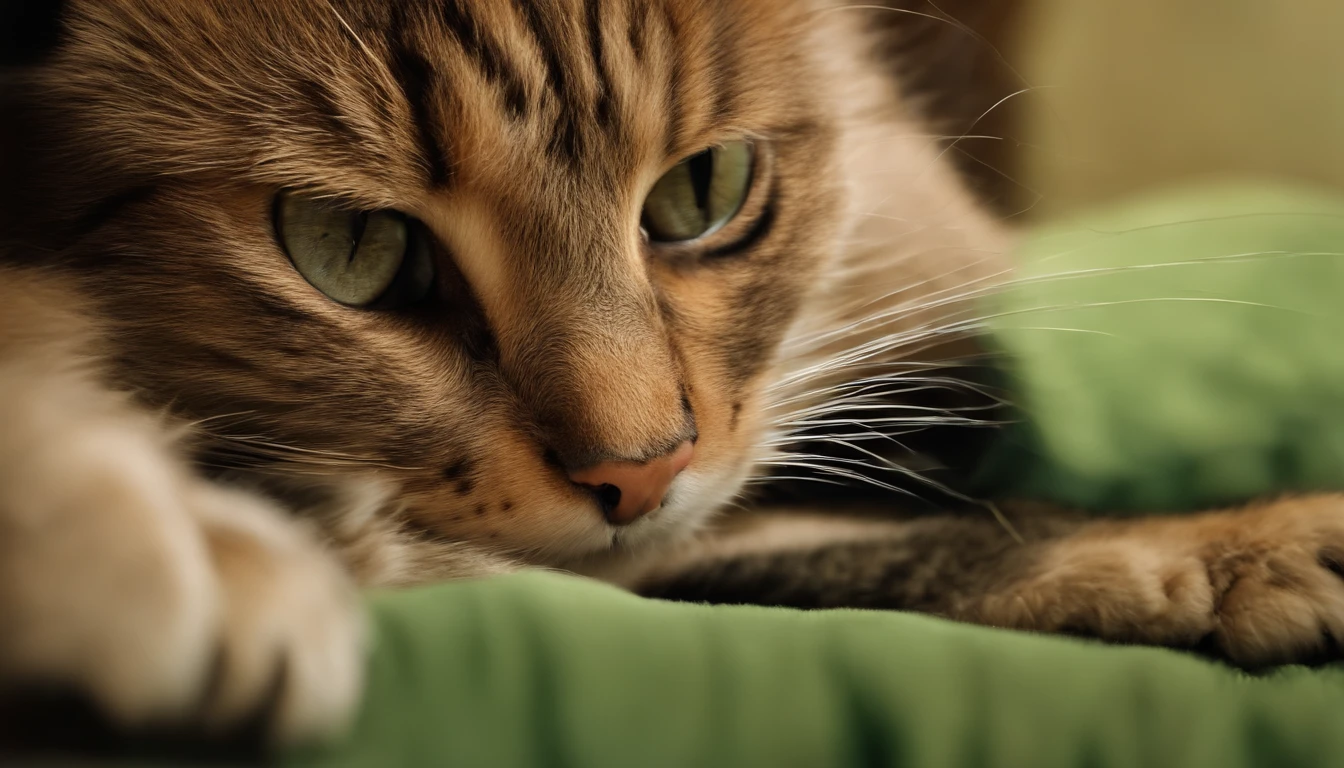 Cat touching a smartphone