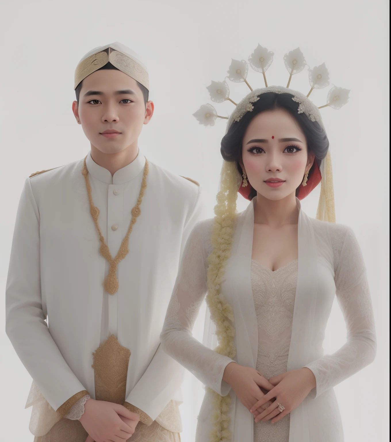 (best quality), Akad , Indoensia Wedding akad Culture, Kebaya , Sanggul , UHD , Women And Men , Indonesian Culture, 8K , Ultra HD