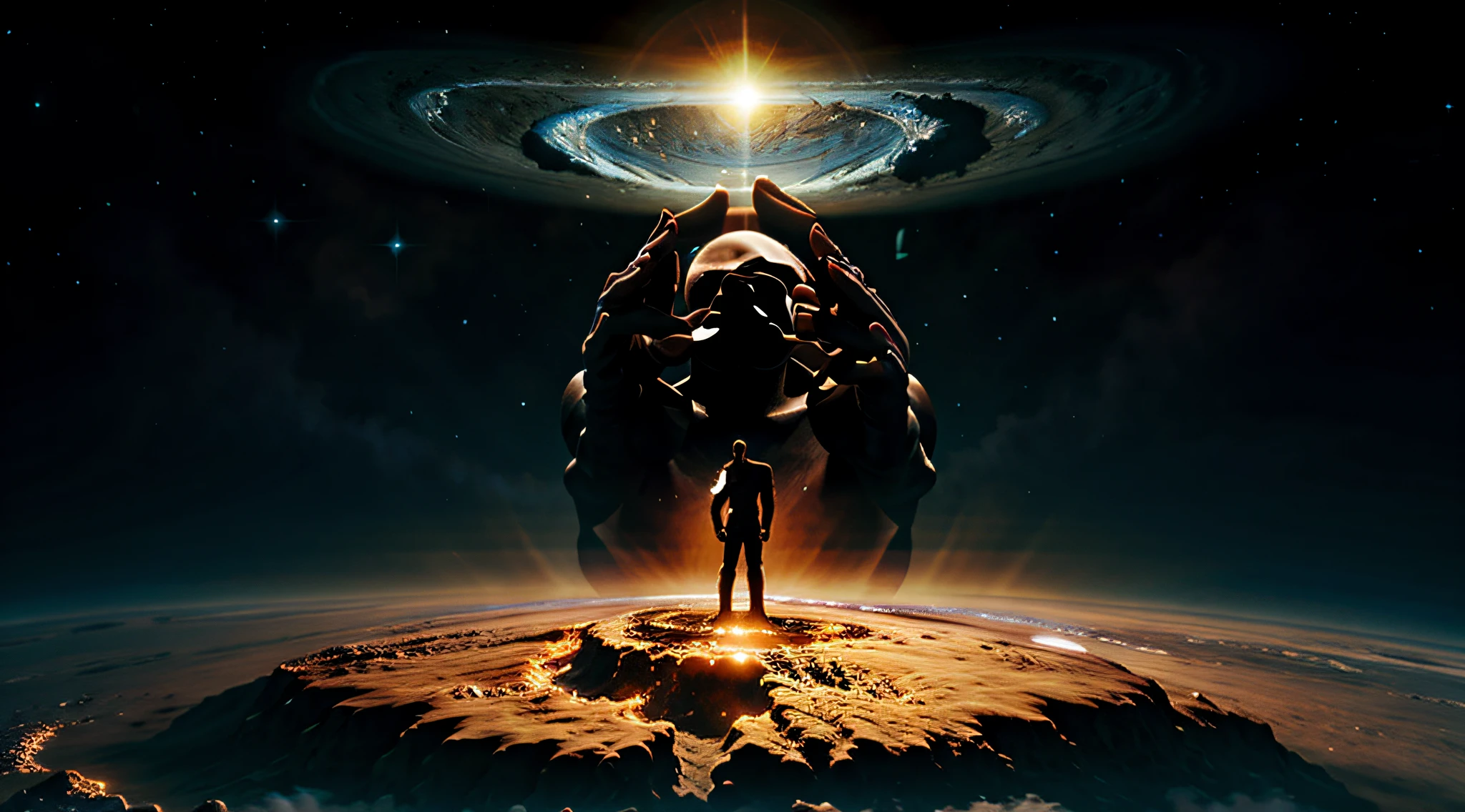 The creation of the world with the creation of man in full detail