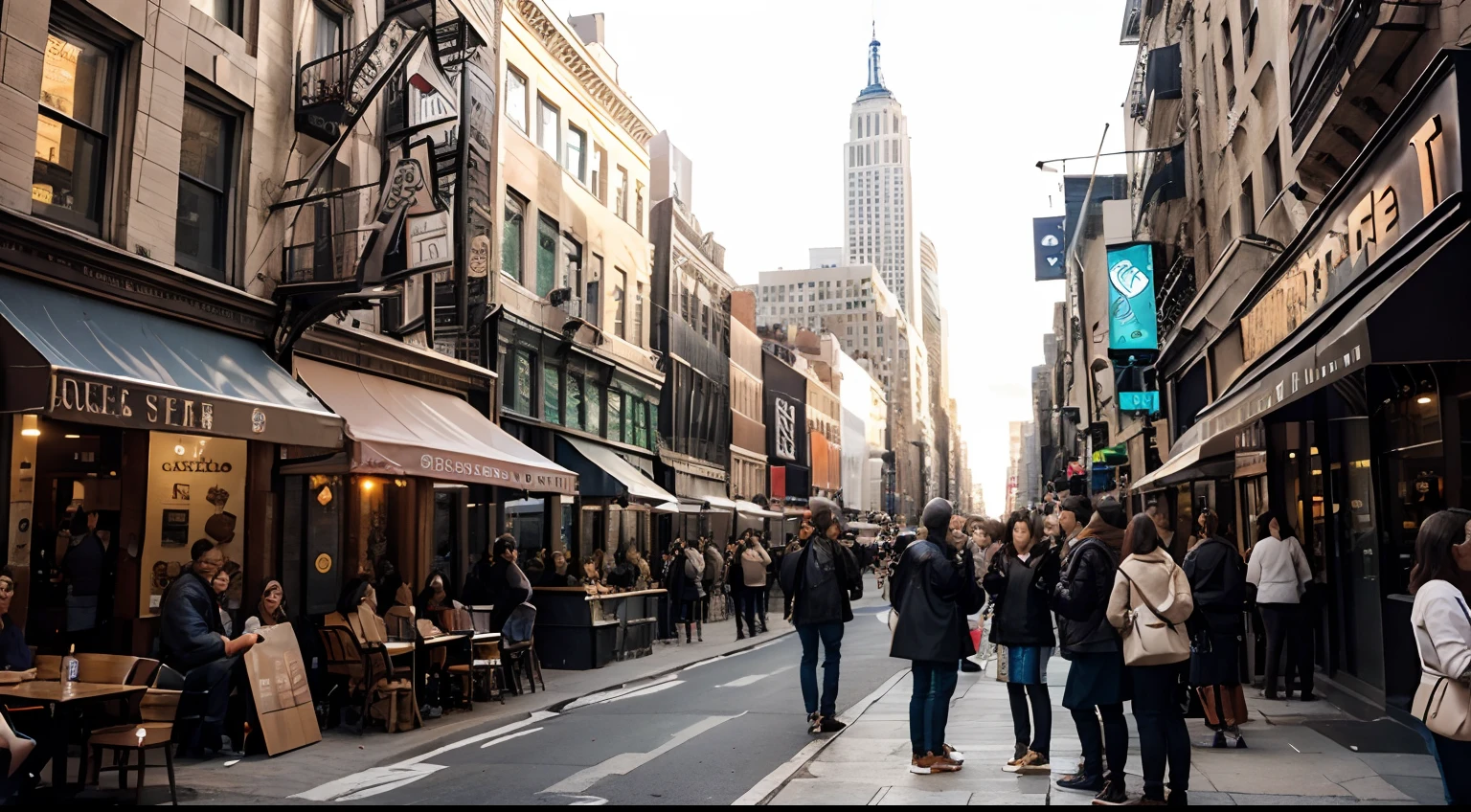 People walking down a city street with tall buildings in the background, centre-ville, ville, Photographie de la rue de la ville, Paysage de rue de la ville, busy city, Montreal, Toronto, Quartier des divertissements, animated, United States-seven. 20, Rues de la ville, Rue de la ville, Urban scene, Market Street, Centre-ville, 4 0 9 6, Overflowing with people, Lively cityscape