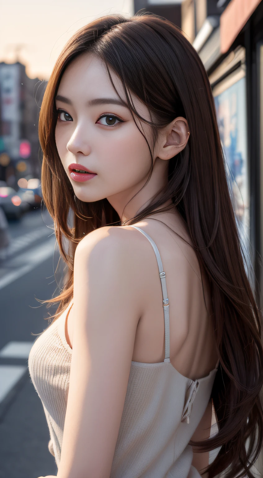 (((1woman)))  a hyper realistic ultra detailed photograph of a pretty japan woman full pose style photorealistic full pose style at city background, brown hair, brown eyes, detailed symmetric beautiful hazel eyes, detailed gorgeous face, 30-megapixel, 4k, Canon EOS 5D Mark IV DSLR, 85mm lens, sharp focus, intricately detailed, long exposure time, f/8, ISO 100, shutter speed 1/125, diffuse back lighting, award winning photograph, facing camera, looking into camera, monovisions, perfect contrast, High sharpness, facial symmetry, depth of field, ultra-detailed photography, raytraced, global illumination, TanvirTamim, smooth, ultra high definition, 8k, unreal engine 5, ultra sharp focus, award-winning photograph, trending on artstation, realistick 8k