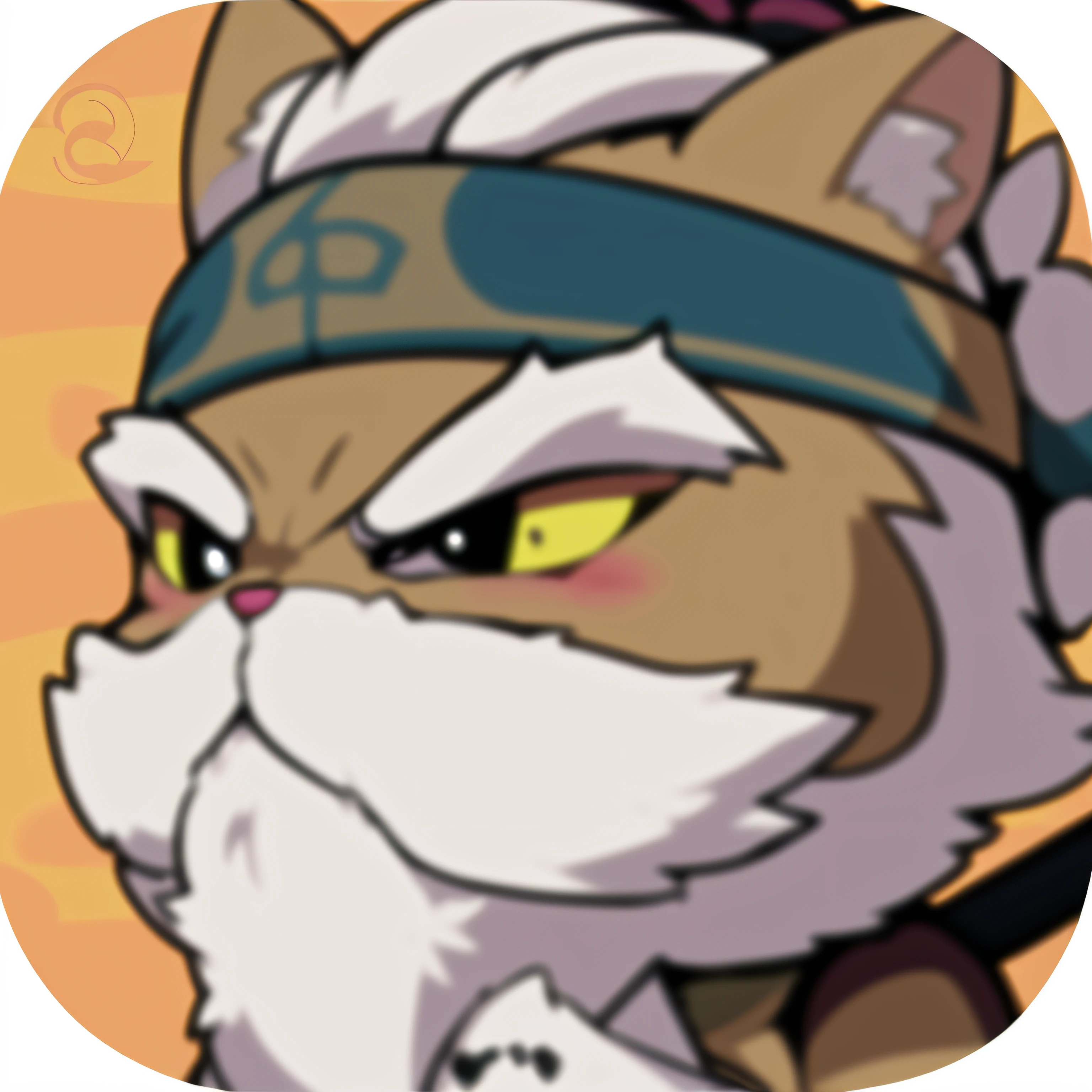 Cartoon cat with headband and baseball bat in hand, anthropomorphic cat ninja, tabaxi monk, Cat Warrior, onmyoji portrait, Samurai cat, ninja cat, roguish smirk, teemo, tabaxi, nefarious smirk, miko, naranbaatar ganbold, tabaxi :: rogue，Black hair, hair bobbles, wince, long eyelasher, solid circle eyes, Fake animal ears, Light smile, Ear blush, Fang, surrealism, shadowing, anaglyph, stereograms, tachi-e, angle of view, Atmospheric perspective, 8K, Super detail, ccurate, Best quality, High details, hyper HD, Masterpiece, High quality, Best quality