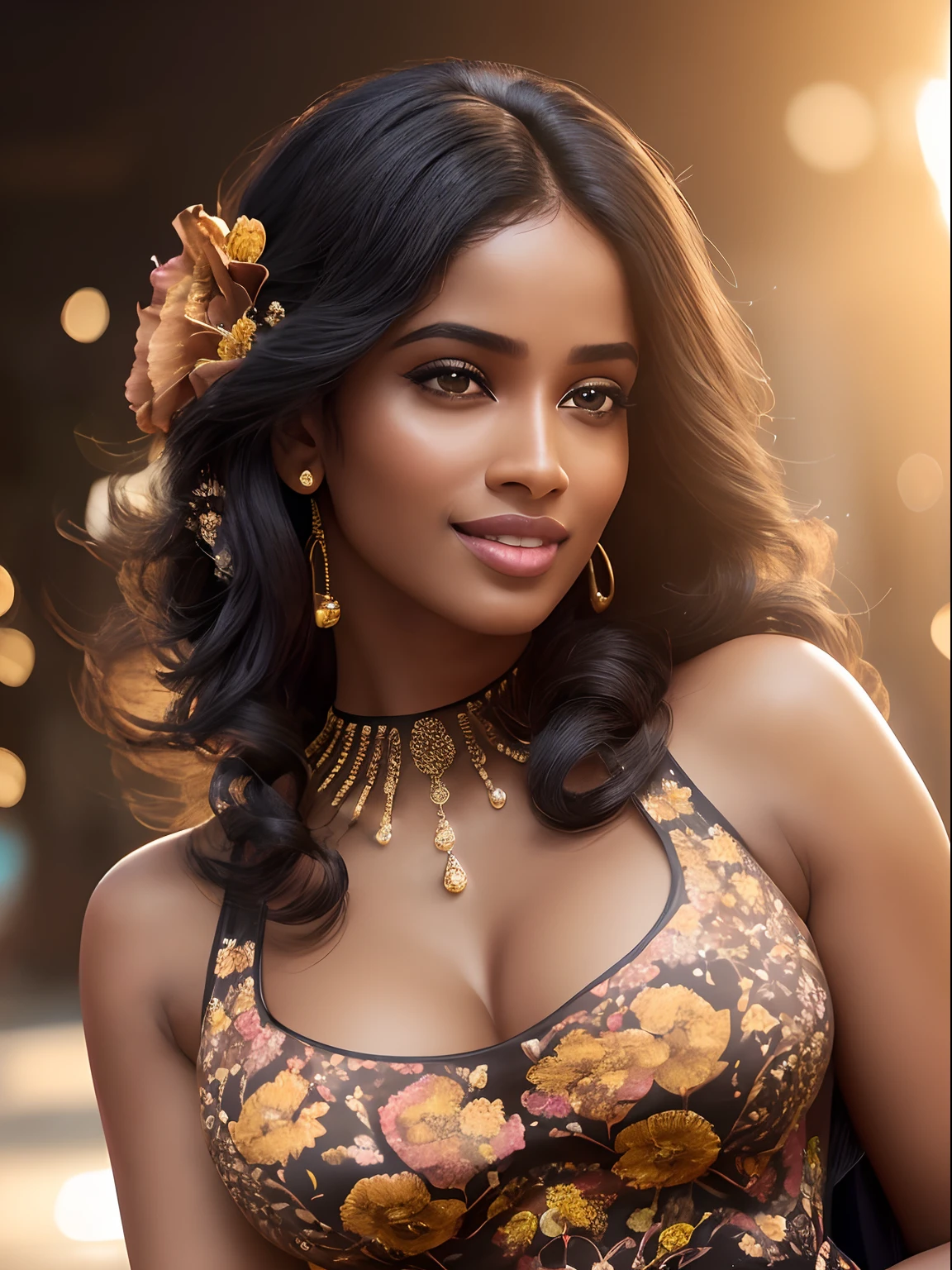 imagine full height portrait of, (ultra realistic:1.37), (extremely believable:1.6 picture) (hyper minute detailing of faces & eyes & ears & nose & lips & skin & body parts), a beautiful 18 years old brown Tamil girl with long black hair normal breasts, (happy face) (cute expressions) (unique poses), glamorous outfits, clever makeup, clothing with masterpiece designs, stylish footwears, photoshoot inside a luxurious bathroom, (realistic:1.2 background), minimal ornaments, vibrant colors, high quality lighting, cinematic effects