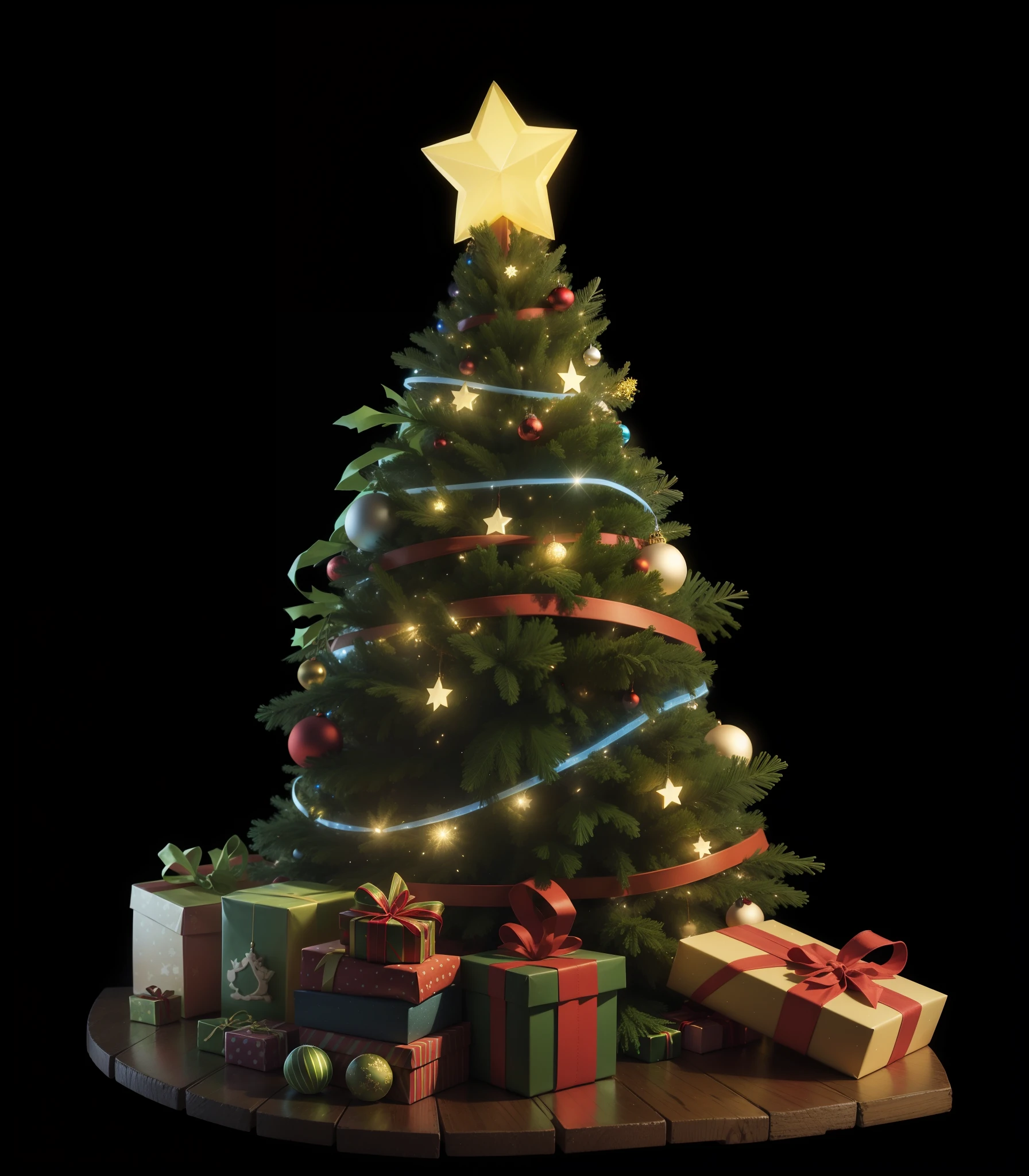 Christmas tree with gifts