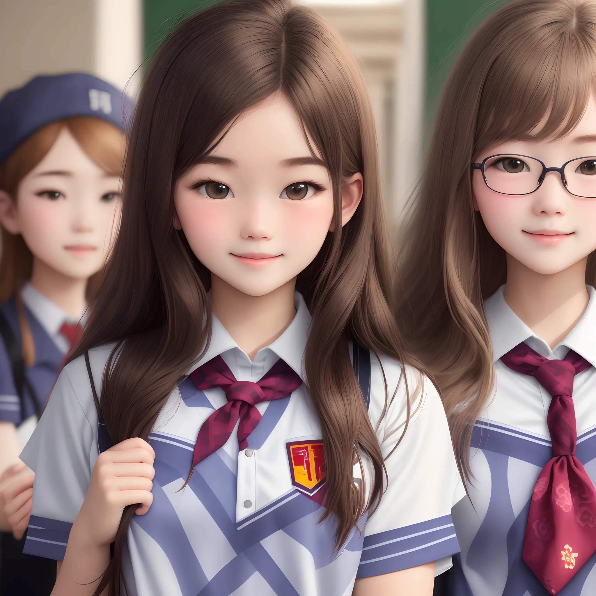 A pattern that is suitable for printing on the front of a high school student's class uniform