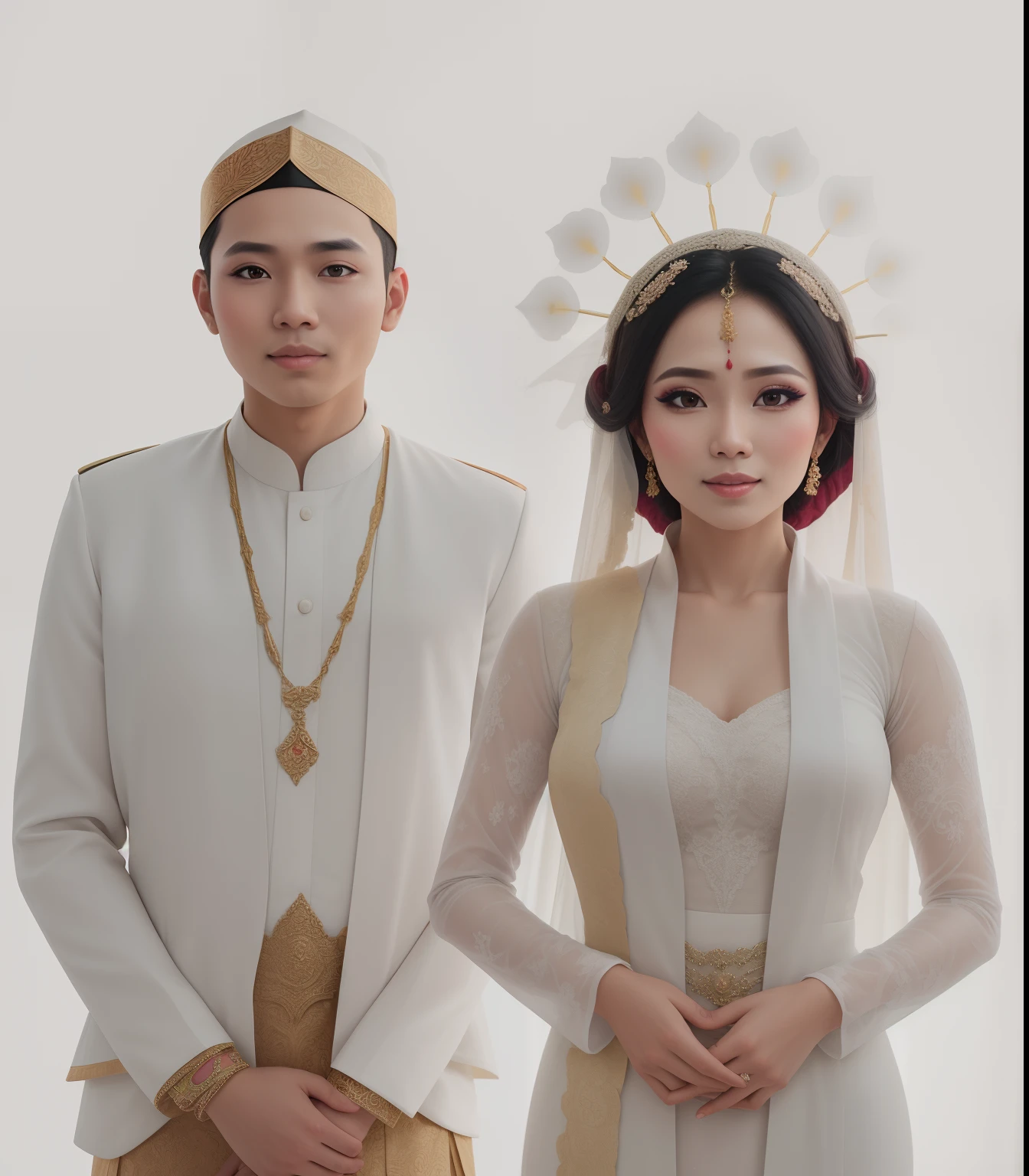 (best quality), Akad , Indoensia Wedding akad Culture, Kebaya , Sanggul , UHD , Women And Men , Indonesian Culture, 8K , Ultra HD