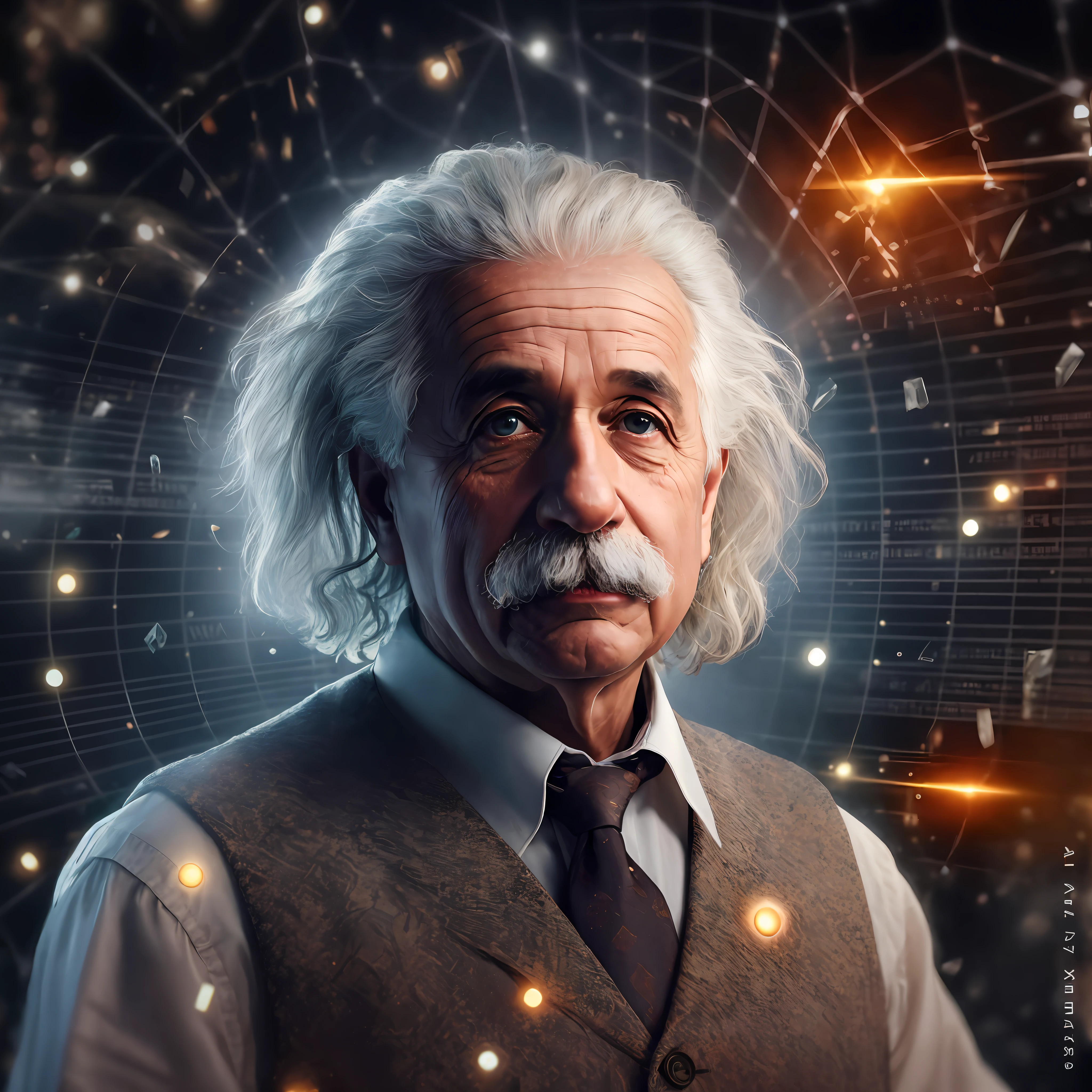 imagem arafed de um homem com barba e gravata, Retrato de Einstein, Retrato de Albert Einstein, albert einstein, Directed by: Adam Marczyński, retrato vfx altamente detalhado de, Einstein, foto de retrato, Directed by: Galen Dara, Retrato VFX altamente detalhado, O Criador do Universo, Directed by: Dan Luvisi, Directed by: Andrew Wroblewski