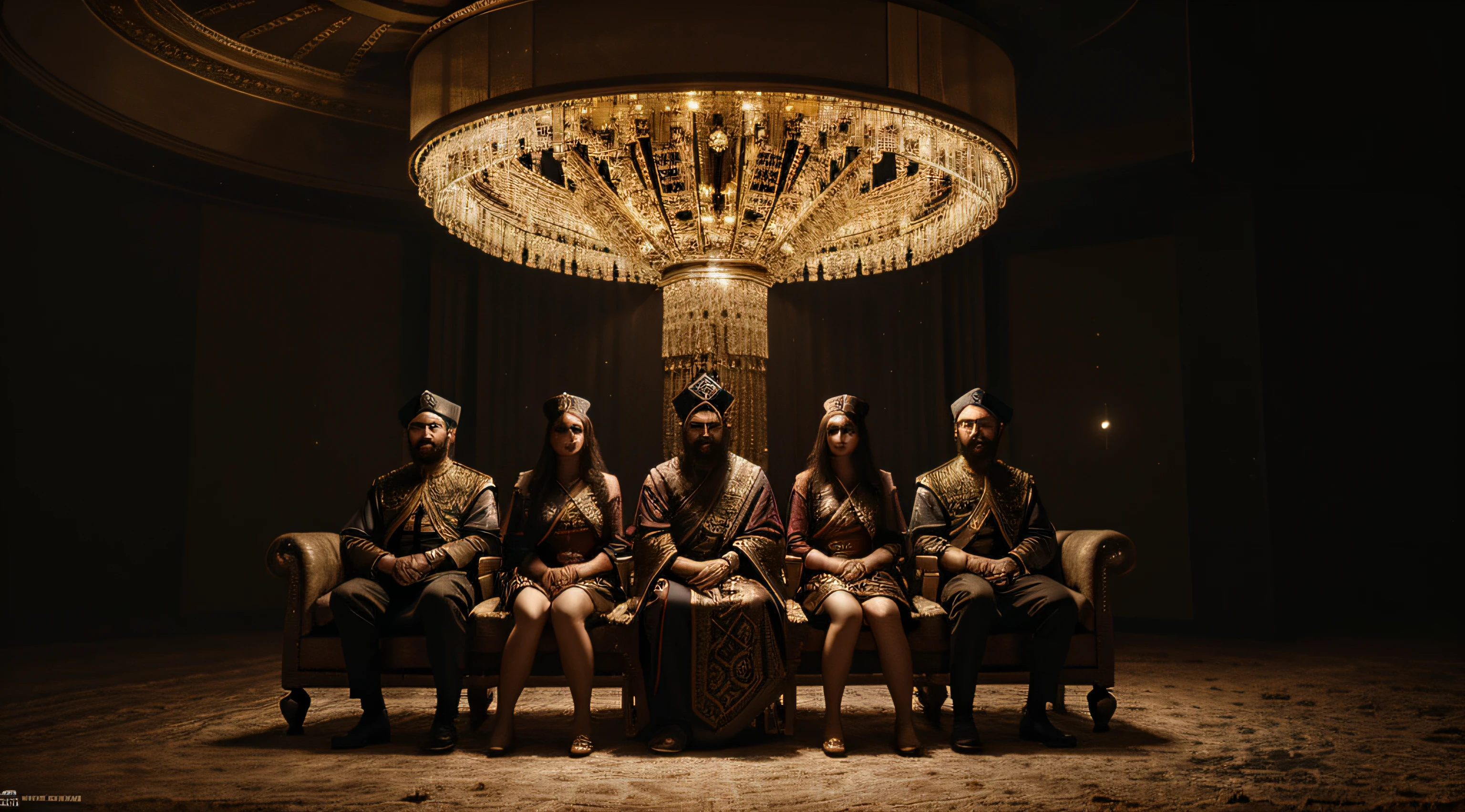 generate imposing 4k wallpaper style image at night with "Hasmonea Dynasty" theme