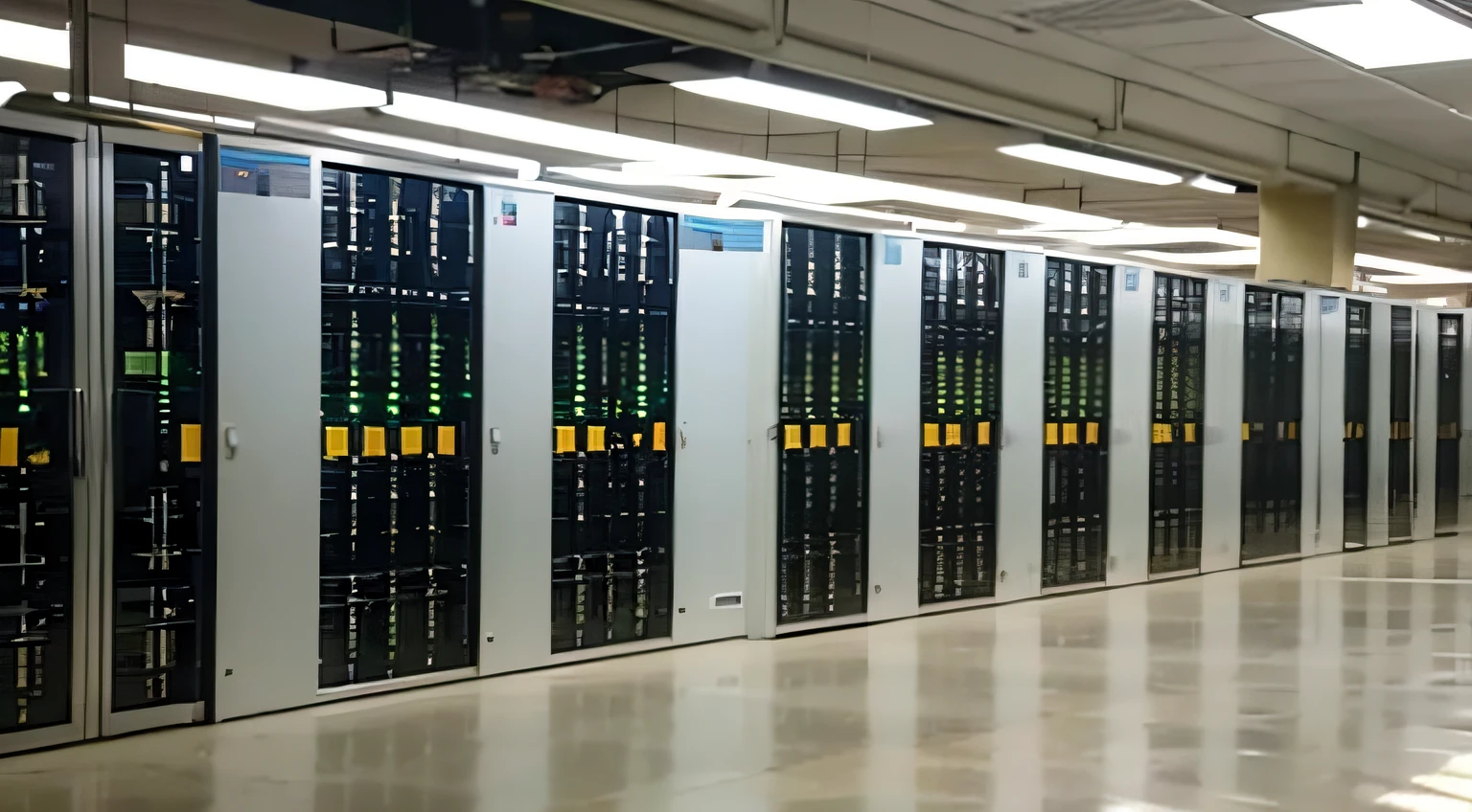 Rows of servers in the data room