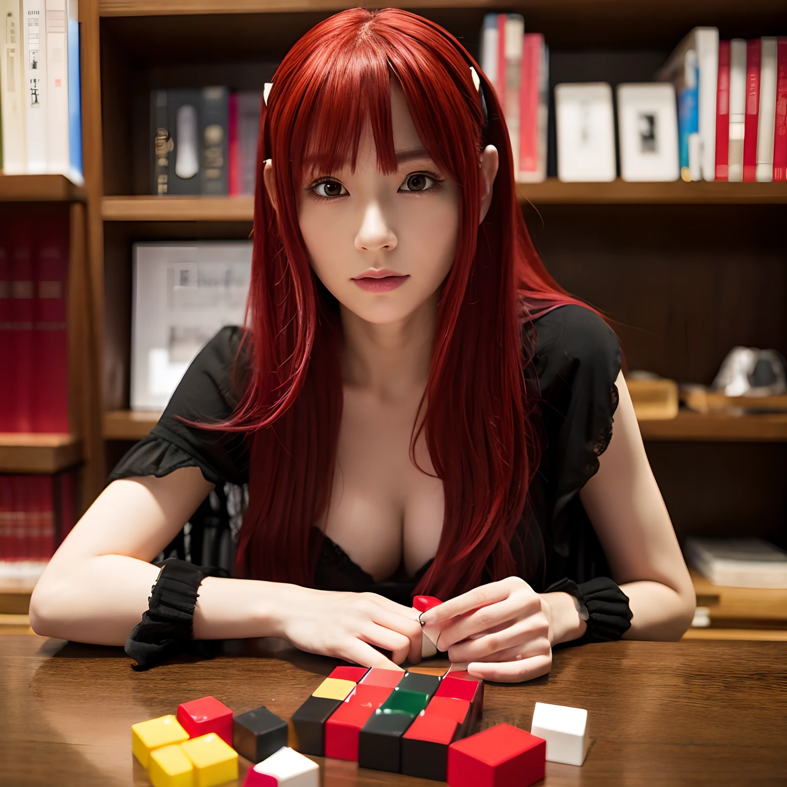 girl with、magia、the witch、cana、Rubik's Square、Akame、Red-haired、full bodyesbian