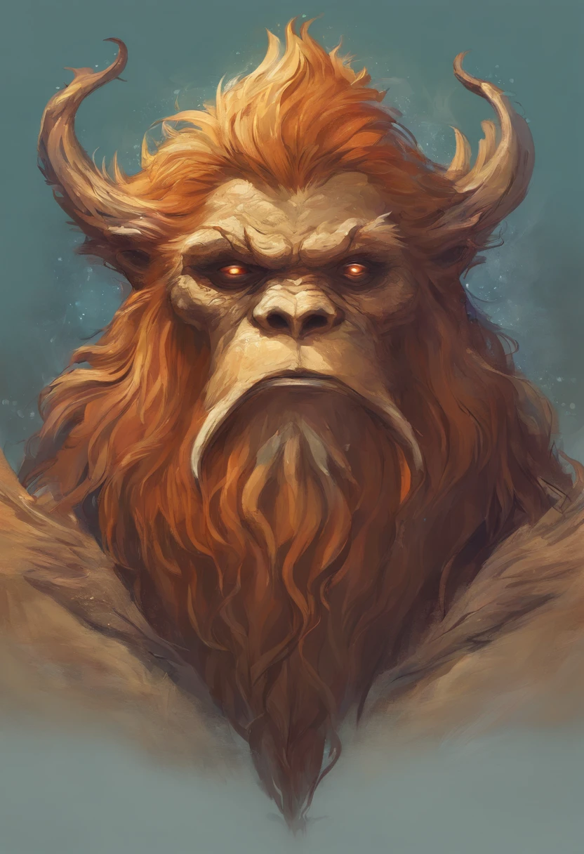Turn Bigfoot with one eye, Mouth on the stomach, No face in T-pose, Front view, Side view, character design, fantastical creature, fantastical creature, art stations, high detal, Brazil, an eye, Mouth on the stomach, Monstrouso, Terrifying creatures