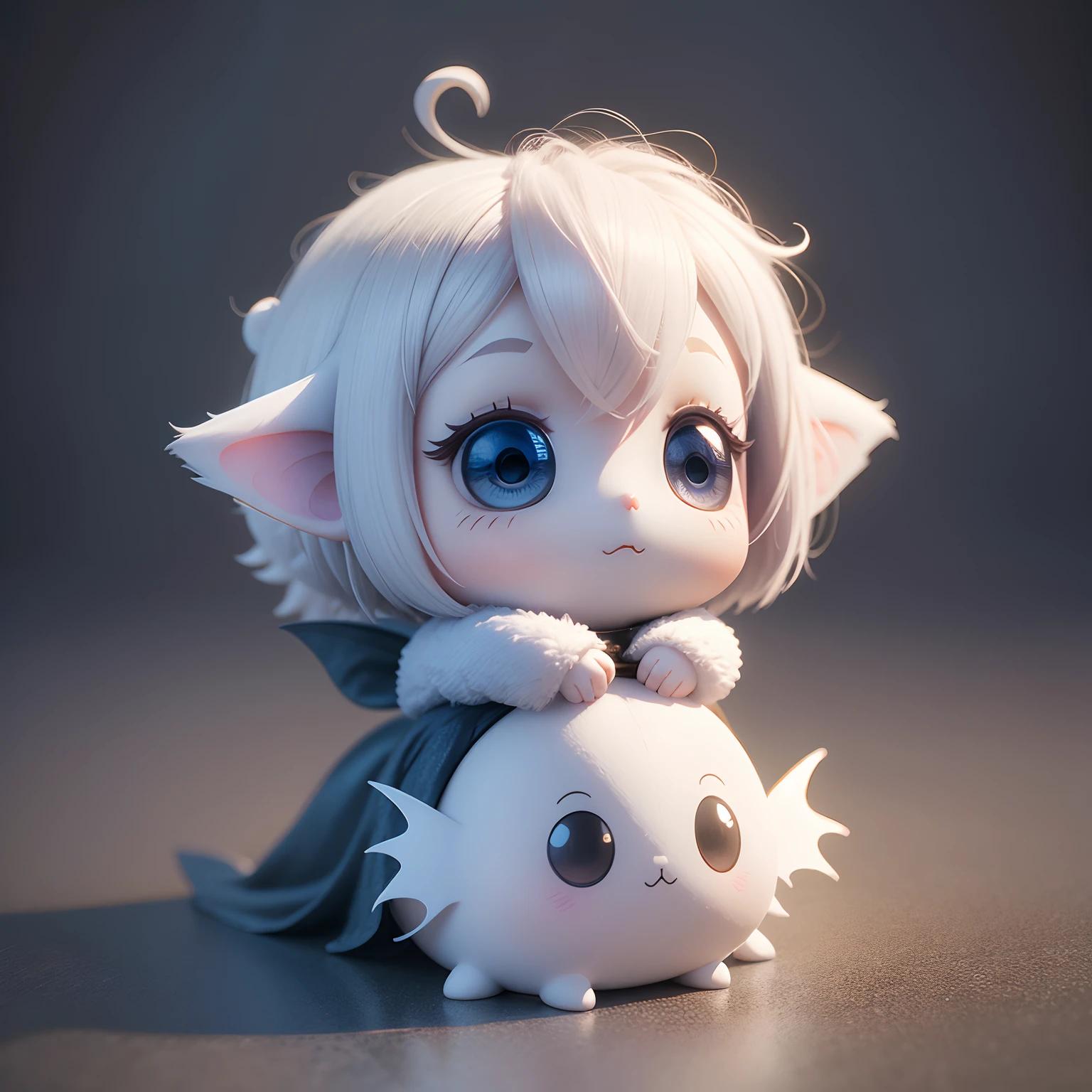 3D Chibi soft and fluffy pixie SPOOKY GHOST 3D, by style of Bonnie Hetherington Robson, 8K, product photo