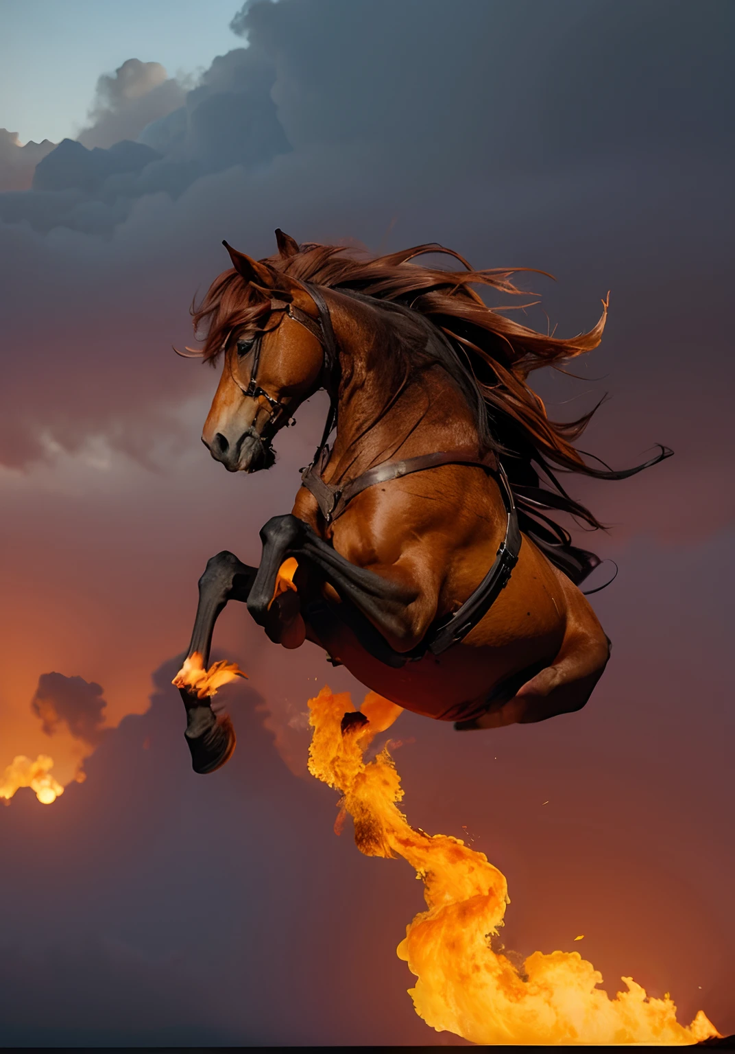 A fiery horse