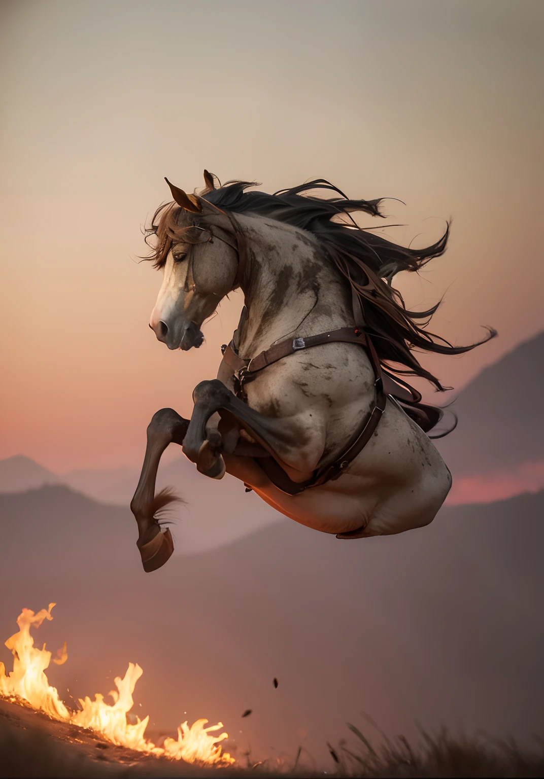 A fiery horse