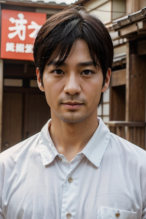 Japan male, 35 years old、eyes large