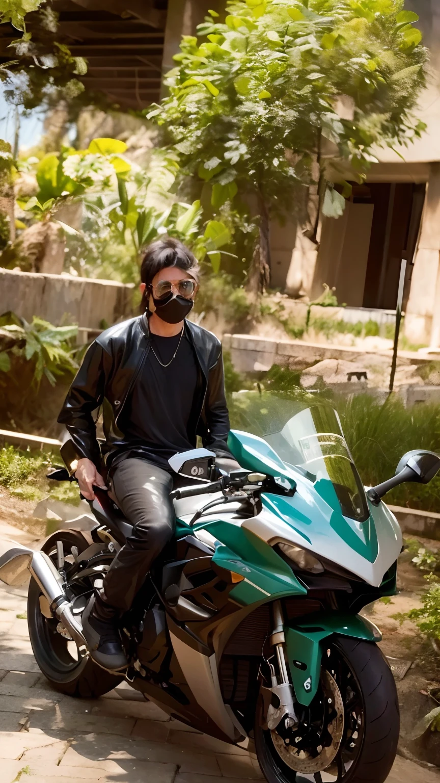 there is a man sitting on a motorcycle on the street, biker, riding, motorbiker, without helmet, wearing helmet, sitting on a motorcycle, riding a motorcycle, avatar image, realism artstyle, riyahd cassiem, sitting on cyberpunk motorbike, front profile!!!!, motorcycle, motorbike, r6, random style, taken in 2 0 2 0, no helmet