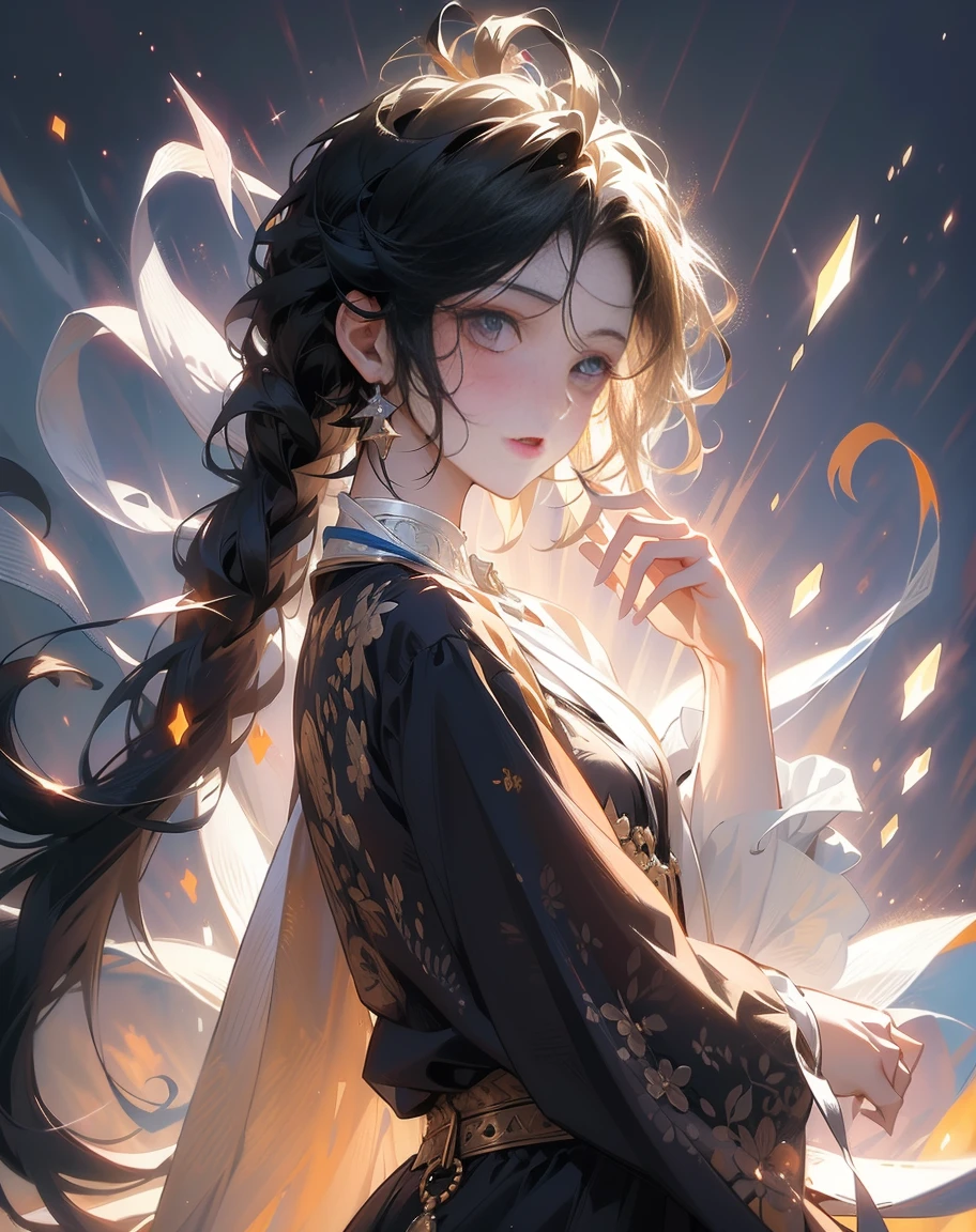 a boy named Thomas. He had hair black as night and curious eyes that shone like distant stars. But what really caught everyone's attention was the adornment he wore around his neck: a small silver moon. This mysterious moon was made of a bright and delicate material, and seemed to emit a soft silvery radiance.