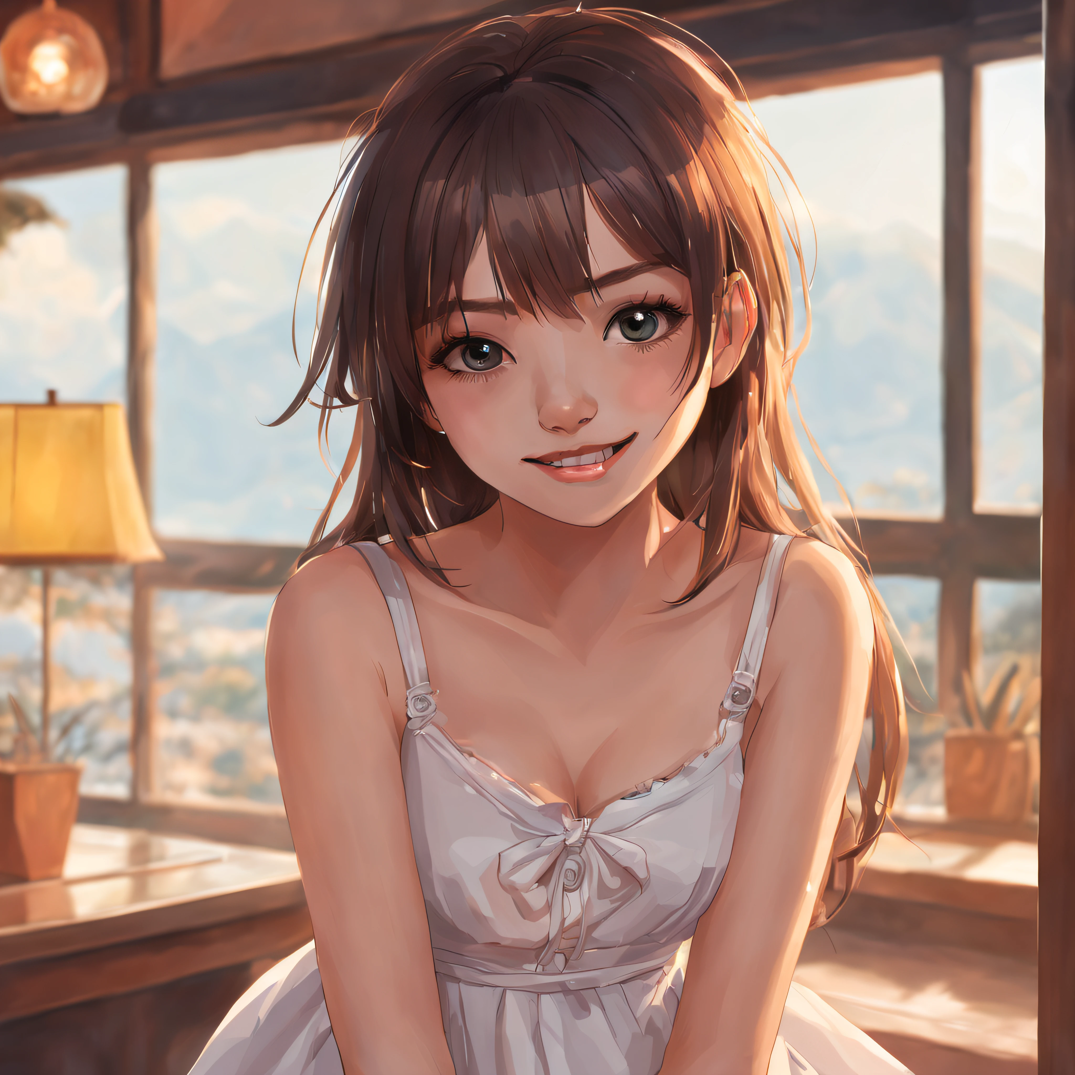 r, Kizi, sweet, Hot, Dattel-Kleid, easy smile, Blick auf den Betrachter, 女の子1人