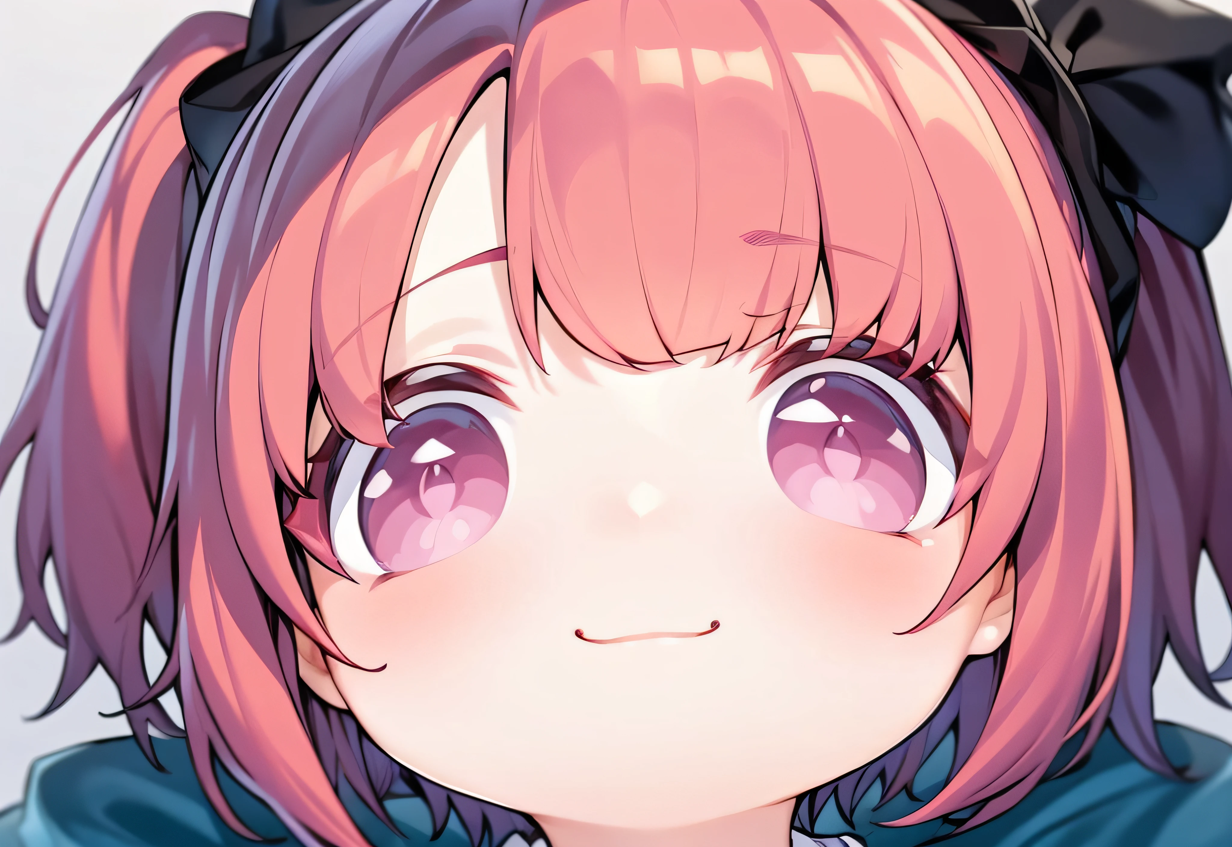 cute anime face, kawaii , stylized anime, anime moe artstyle, detailed anime soft face, anime style. 8k, anime stylized, pretty anime face, cute character, extremely cute anime girl face, , (chibi),little shy smile,little blush,a cartoon girl,little smiling, cute expression, she has a cute expressive face, clear cute face, Masterpiece,Best quality,((Magenta pupils,))(((( red hair)))),side bangs,side ponytail,short hair,white background,((close-up))