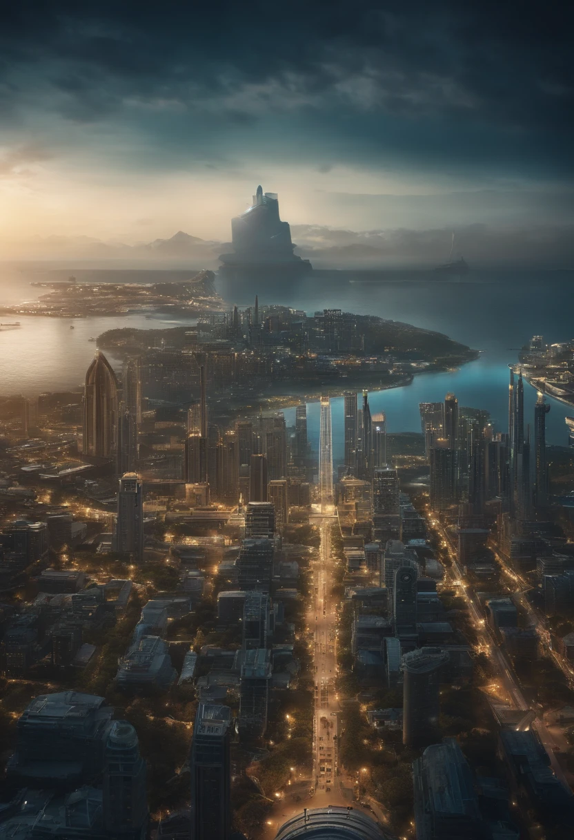 Atlantis、prosperity、Many people、Big city、A metropolis on the sea、Urban islands々、civilization、Super-Science City、advanced、