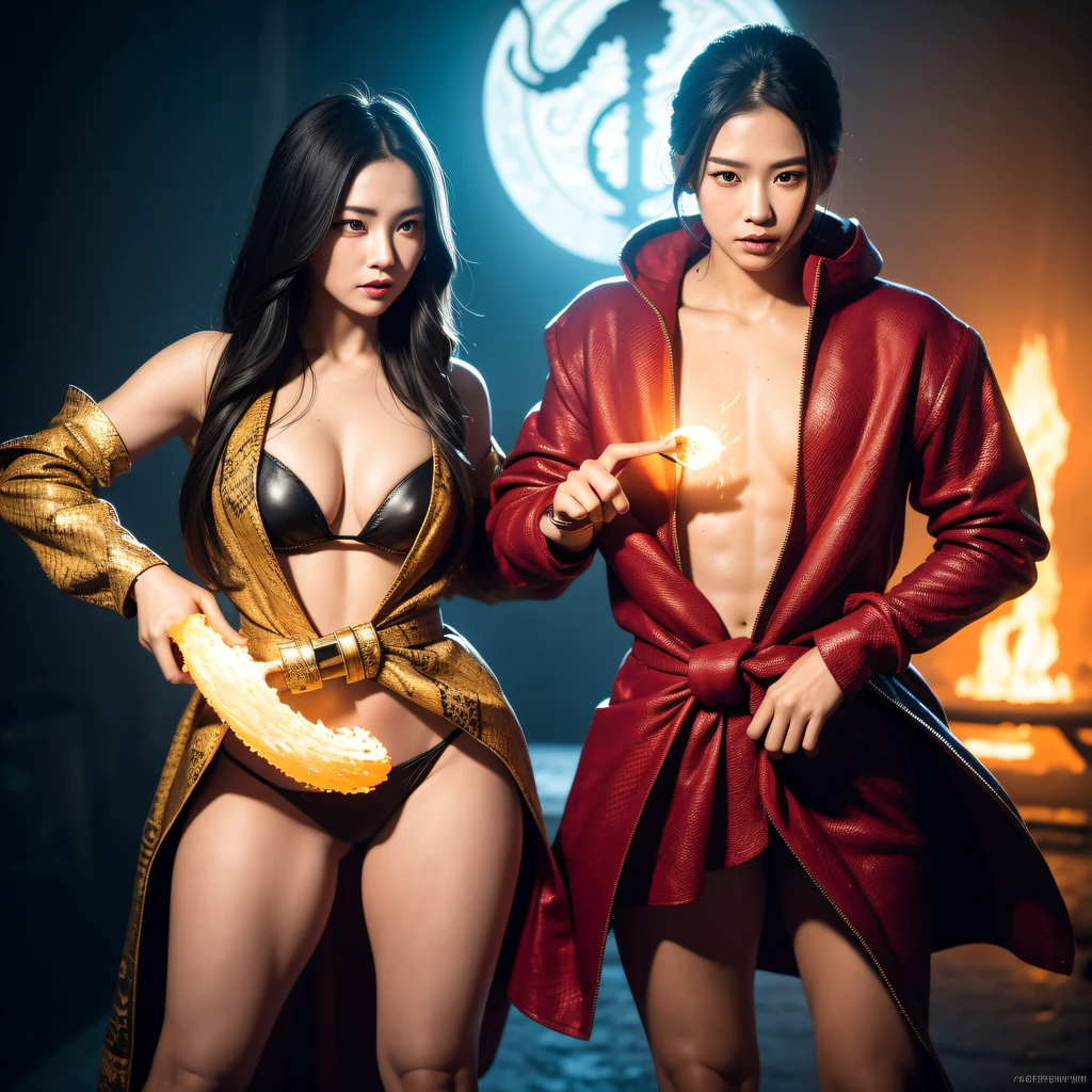 CG Giant Secret Realm，Asian women pose in colorful bikinis, Realistic secret manga girl rendering, detailed face of a asian girl, Realistic in the secret world, Smooth CG art, Realistic. Cheng Yi, Realistic secret style, A lovely secret rendering, Rendu portrait 8k, Render character art 8 K, Kawaii realistic portrait， （Linen batik scarf）， Angry fighting stance， looking at the ground， Batik linen bandana， Chinese python pattern long-sleeved garment，Uncharted（Abstract propylene splash：1.2）， Dark clouds lightning background，废墟（realisticlying：1.4），Black color hair，Flour fluttering，Telephoto lens high， A high resolution， the detail， RAW photogr， Sharp Re， Nikon D850 Film Stock Photo by Jefferies Lee 4 Kodak Portra 400 Camera F1.6 shots, Rich colors, ultra-realistic vivid textures, Dramatic lighting，8K quality, Girls，Backstreets， Dark clouds lightning background（realisticlying：1.4），Black color hair，Uncharted， RAW photogr， Sharp Re， Nikon D850 Film Stock Photo by Jefferies Lee 4 Kodak Portra 400 Camera F1.6 shots, Rich colors, ultra-realistic vivid textures, Drama light film CG society，Tropical canyon battle scene、Chinese big breasts、Vintage trench coat、three kingdom、ember、100 people、Faraway view、intense battles、high detal、masuter piece、NSFW，Multi-layered long-sleeved gauze garment，Quick-dry vest，Colorful cotton and linen sweater，Red and black snake cloak cloak，Doomsday ruins（Uncharted）Climb the streets（Armageddon）eyes filled with angry，He clenched his fists