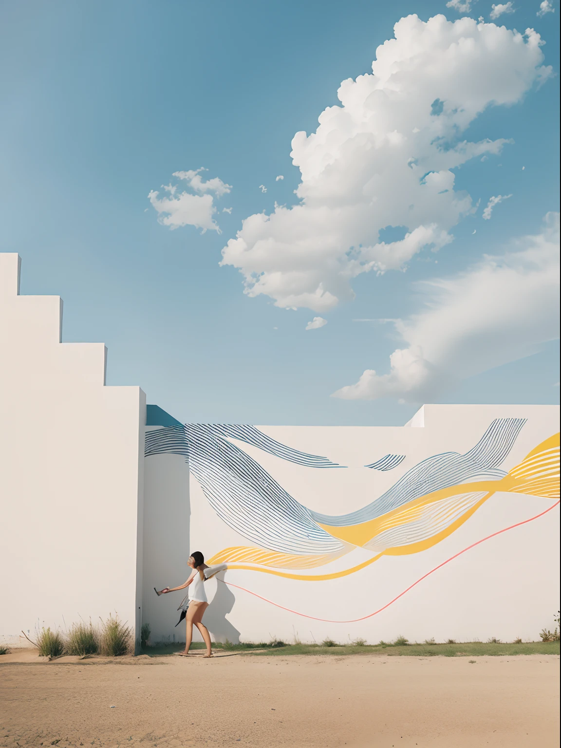 Wall painting，minimalist wind，Wall pattern