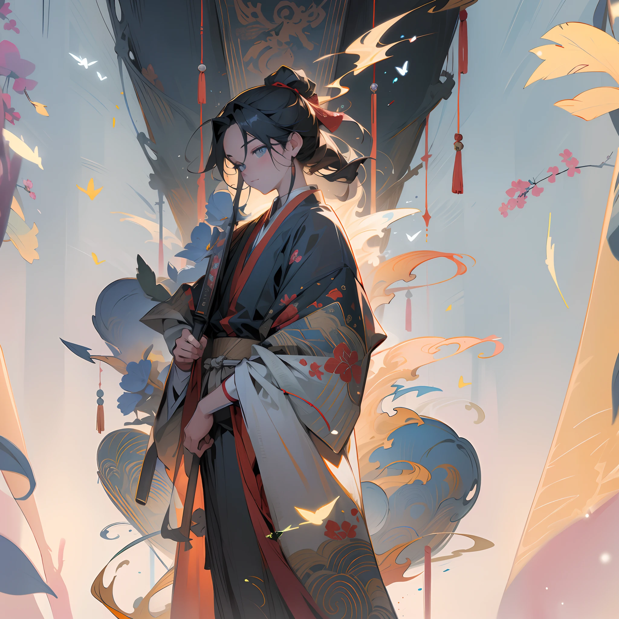 Masterpiece, high quality, highly detailed, (pixiv:1.4), Gongbi painting of the Song Dynasty, 1girl, detailed beautiful face and eyes, detailed background, flowers, glowing,
illustration, cinematic lighting,