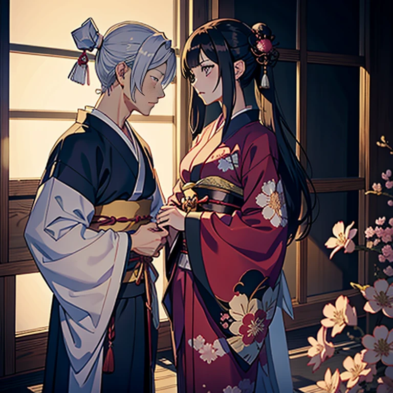 Mitsuhide and Nohime,kimono,komono
