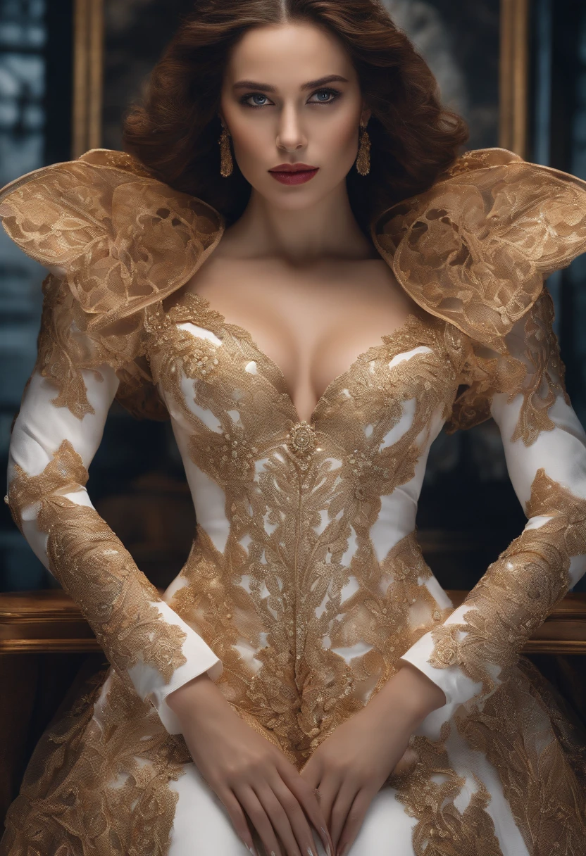 "AI crafts a vision in 8K NSFW brilliance. A singular woman, portrayed in her full splendor, becomes the epitome of sensuality. Every nuance, from her captivating face to her defined bust, showcases the artistic prowess of technology."