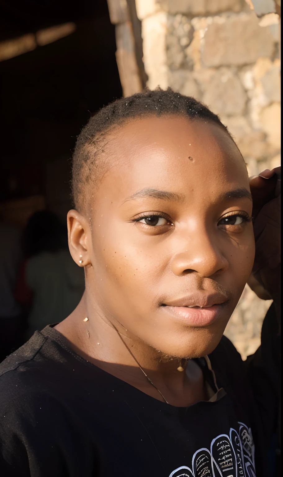 African child face coloured tanzania flag colours