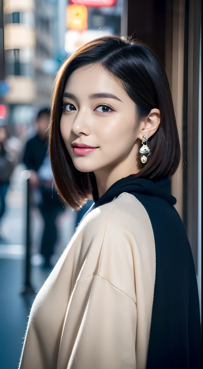 最high quality, 8k, Vibrant, Sharp focus, high quality, High resolution, Middle-aged women, Mature Woman, 55 years old, (Whole Body Ezbian), (High heels face detail, Highly detailed eyes, Plump figure、Plump face、((big 1.6))、(((Large Breasts)))、((Black leather clothing))、garden、Random Hairstyles、A kind smile、