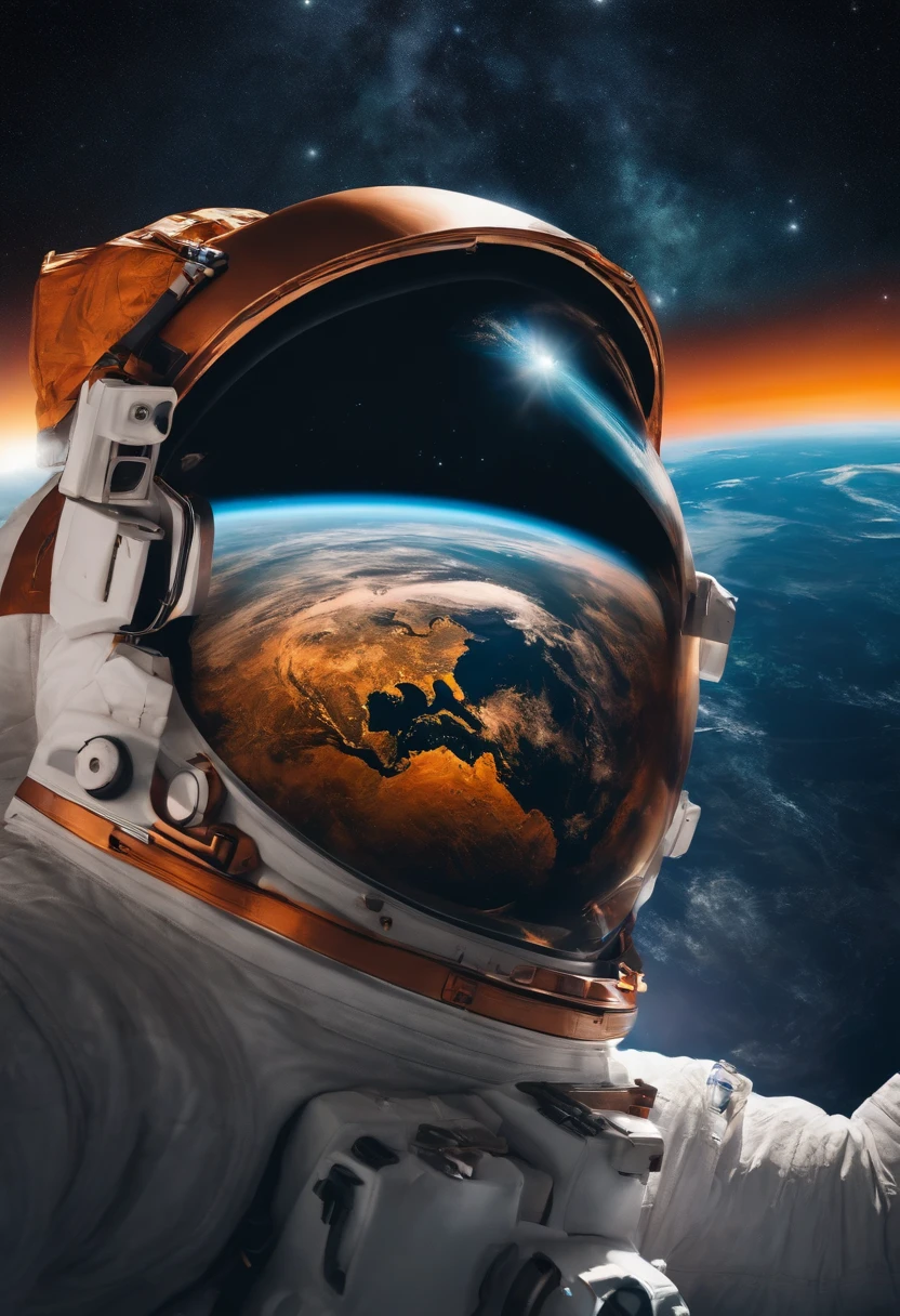 The image of an astronaut in space