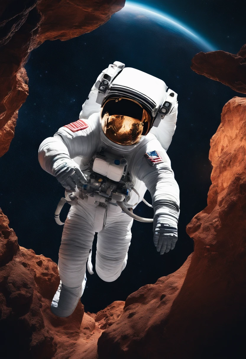 The image of an astronaut in space