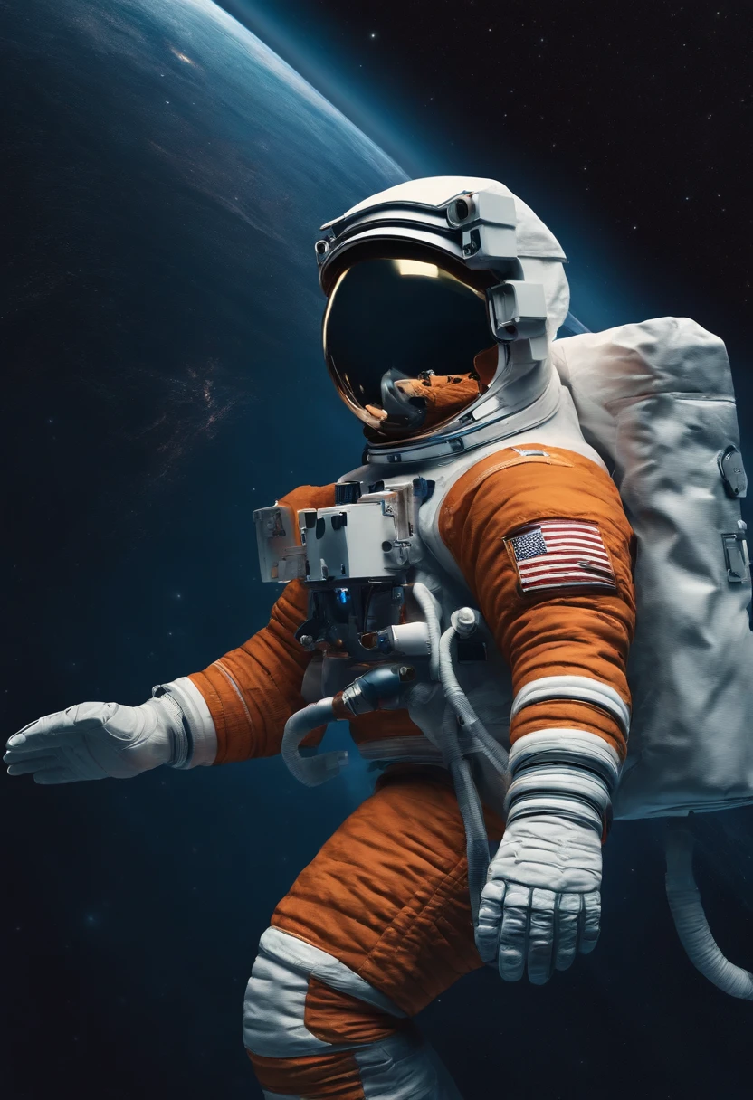 The image of an astronaut in space