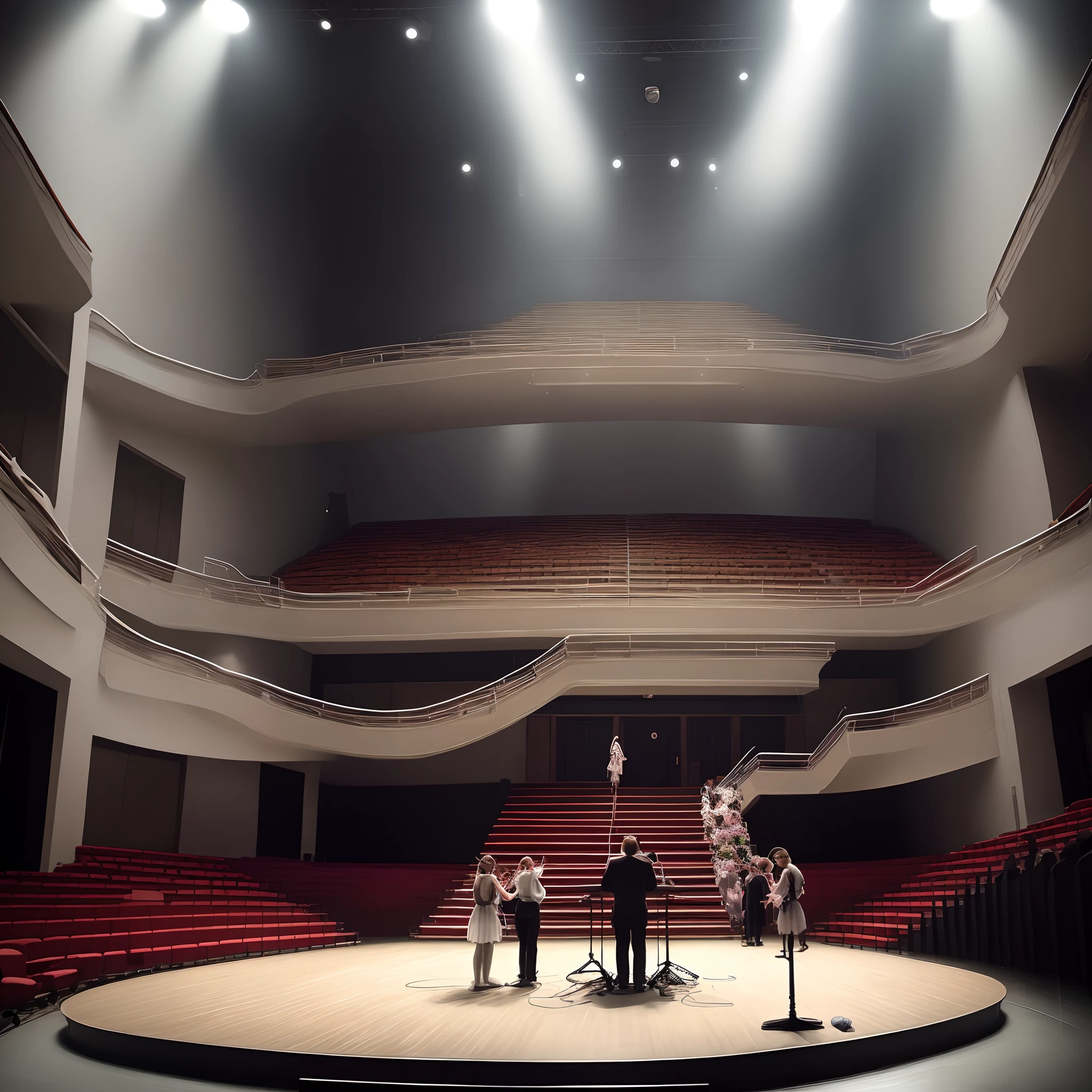 Uma imagem decalcada do palco do center of performing of arts broklin