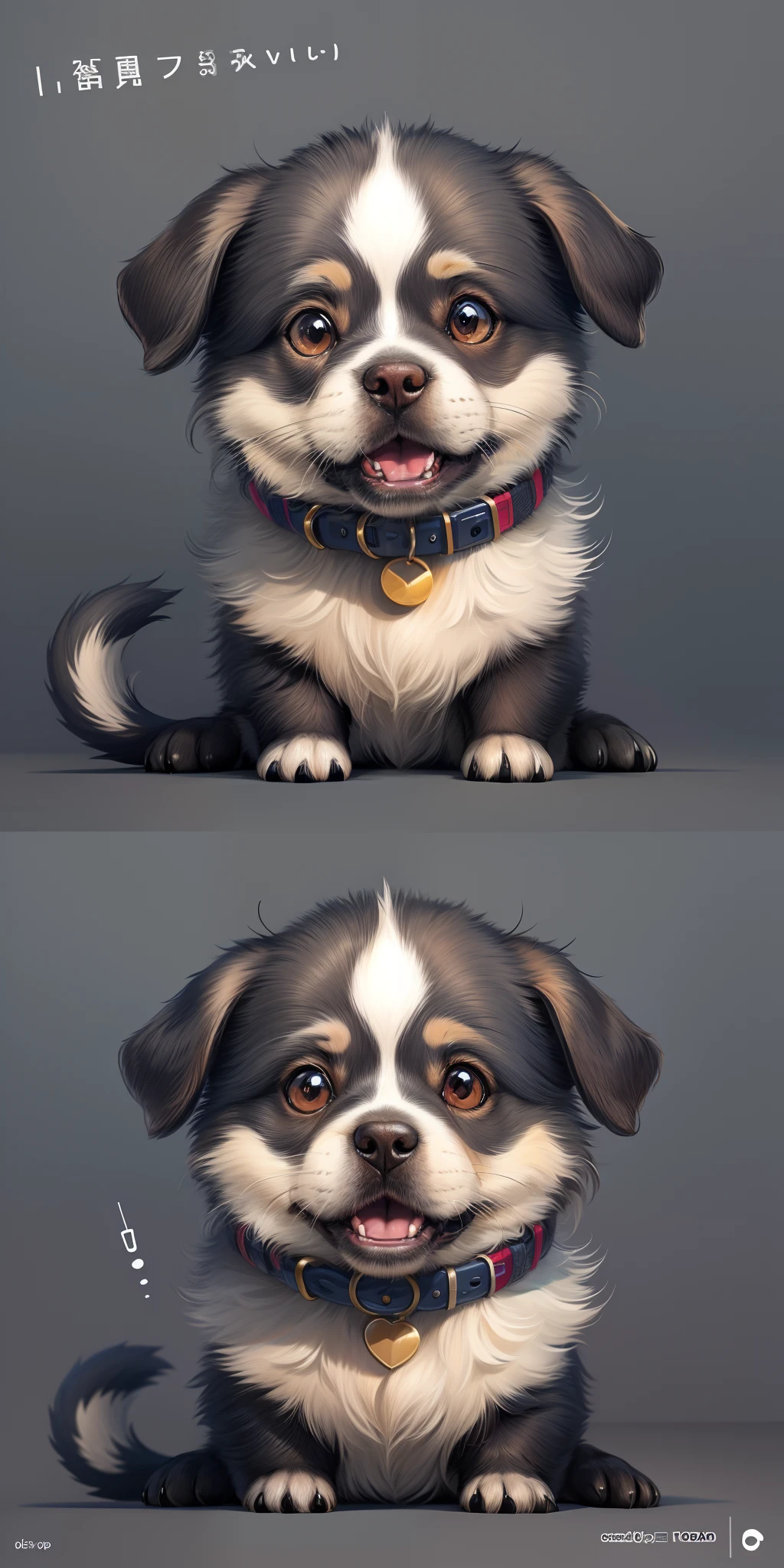 Illustration of a cute dog that seems to be easy to use for LINE stamps