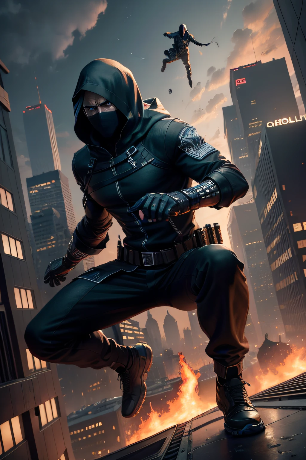 1male (best quality,4k,highres),(realistic:1.37),stealthy actions,rooftop chase,ancient brotherhood,acrobatic movements,expansive cityscape,nighttime infiltration,hooded figures,urban parkour,action-packed,assassination missions,leap of faith,mysterious aura, 

[hooded], [snow], [stealth], [adventure], [action]