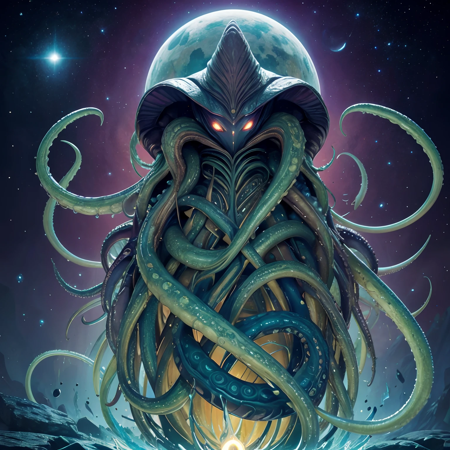 {NEO GOD}{an alien}{Chemicals}{Deities}{vhorrified}{Deities々Right}{Beautiful shape}{an oil painting}{hight resolution}{devastated}{Buddha}{Rainbow flesh}{Ultimate form}{Another dimension}{kosmos}{mistic}masterpiece , best quality , ultra-detailed{cthulhu mythos}{goddes}{MuCoi}{mucous membrane}{tentaculata}{worm}{Nyarlathotep}{High Quality}