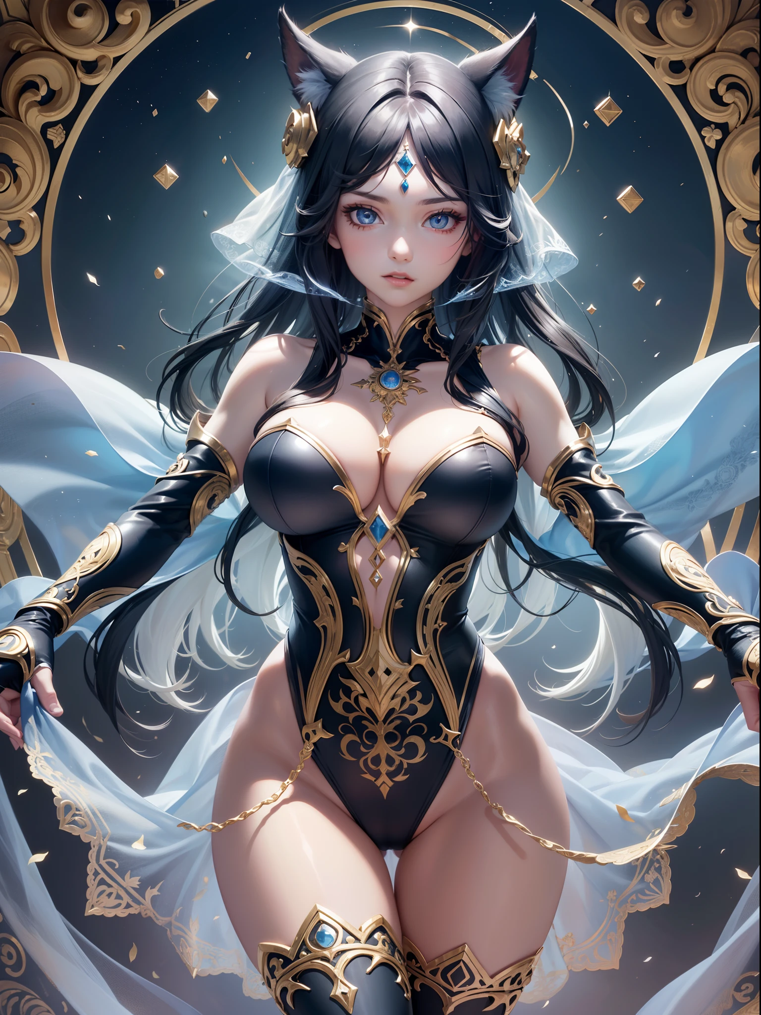 (highest quality))), ((masterpiece)), ((intricate details)), 32k, Sharpness, Highly detailed CG, Perfect artwork, meticulous and detailed details, Wind manipulation: 1.2, Light manipulation, Fantastic art, magic, Bold, (dynamic poses), Tattoos of runes: 0.7, Perfect female figure, constricted waist, very delicate and beautiful, best quality, beautiful detailed girlWitch: 1.4, Witch Costume without Exposure: 1.2, Witch Boots: 1.2, (Detailed Beautiful Delicate Face, Detailed Beautiful Delicate Eyes, Face) Perfect proportions, Detailed skin, Detailed skin, Geometric pattern background, Magic circle, Depth, Composition showing her whole body:1.2