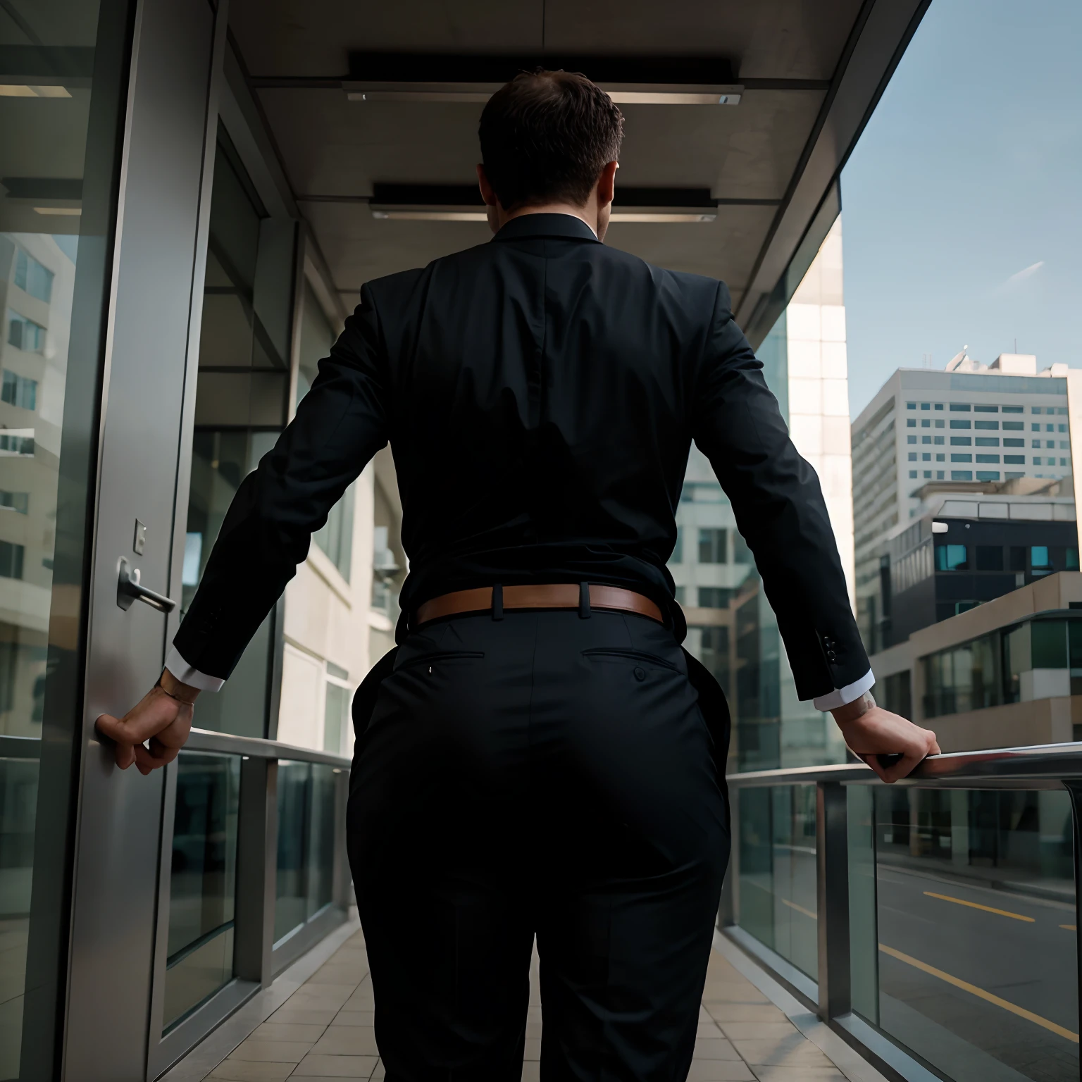 Business man with a gigantic butt