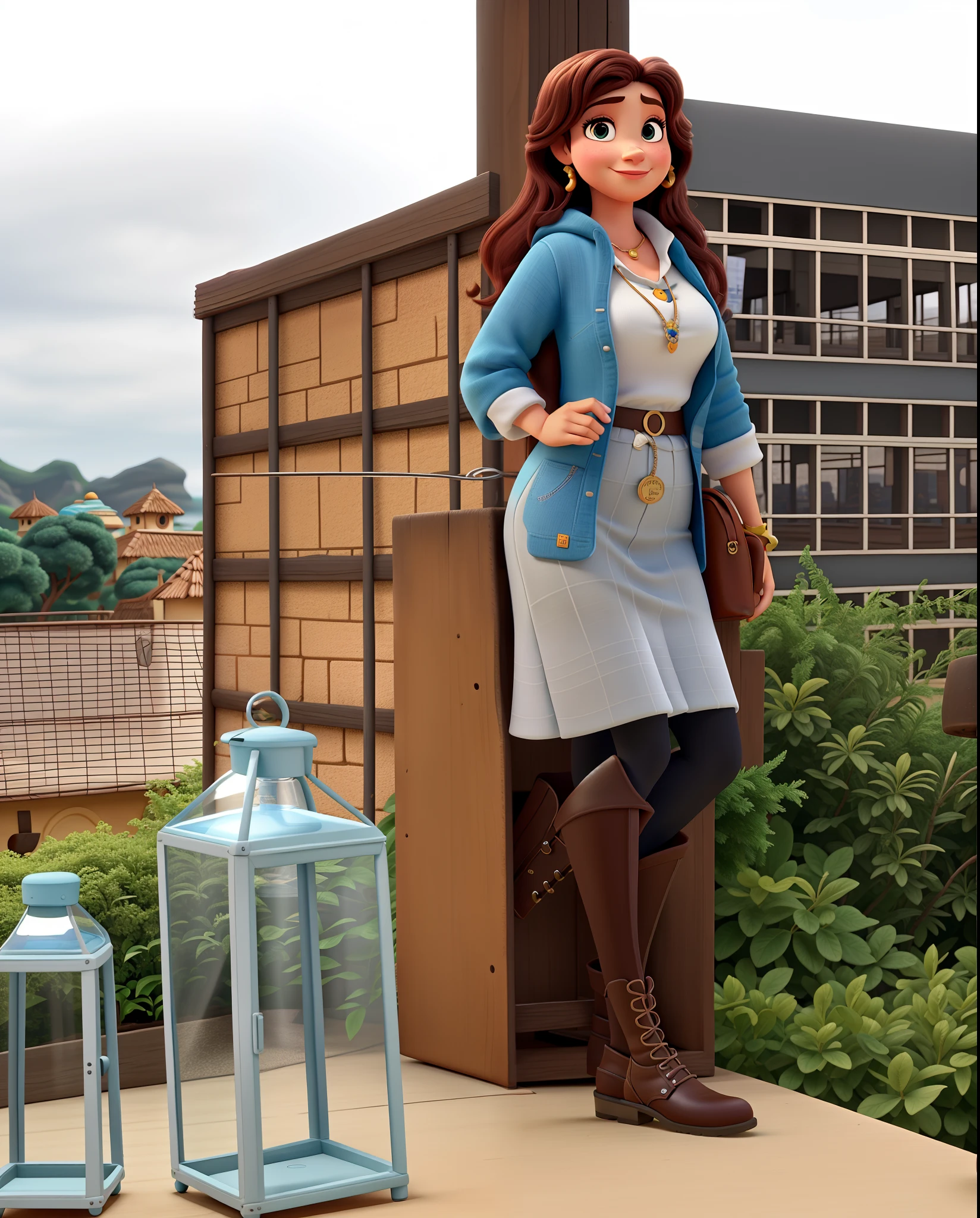 Uma mulher estilo disney pixar, alta qualidade, melhor qualidade