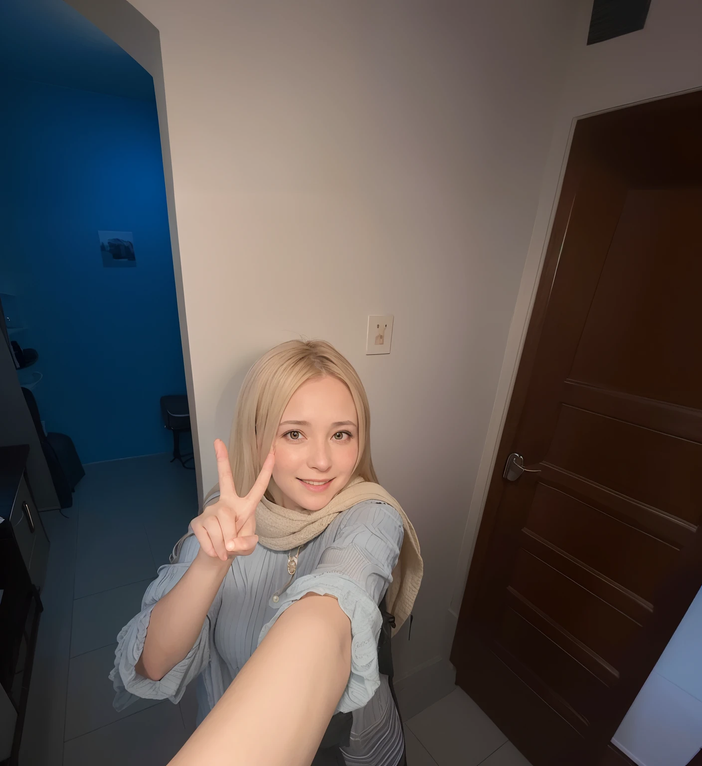 there is a woman that is taking a selfie with her hand, picture, old picture, with kind face, 8k selfie photograph, with accurate face, friedly smile, photo taken in 2 0 2 0, 30 years old woman, 3 0 years old woman, from 8 k matte, 2 7 years old, semi realism, selfie!!!!!, a picture