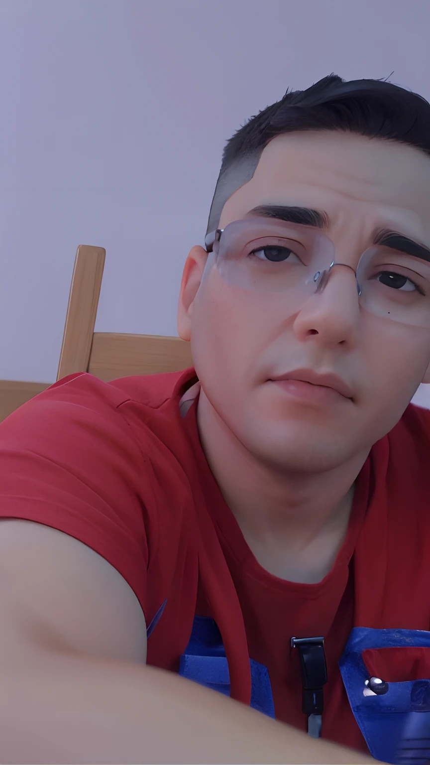 Man Doctor in Computer Science, olhos castanhos, glasses, Feliz, telemedicina