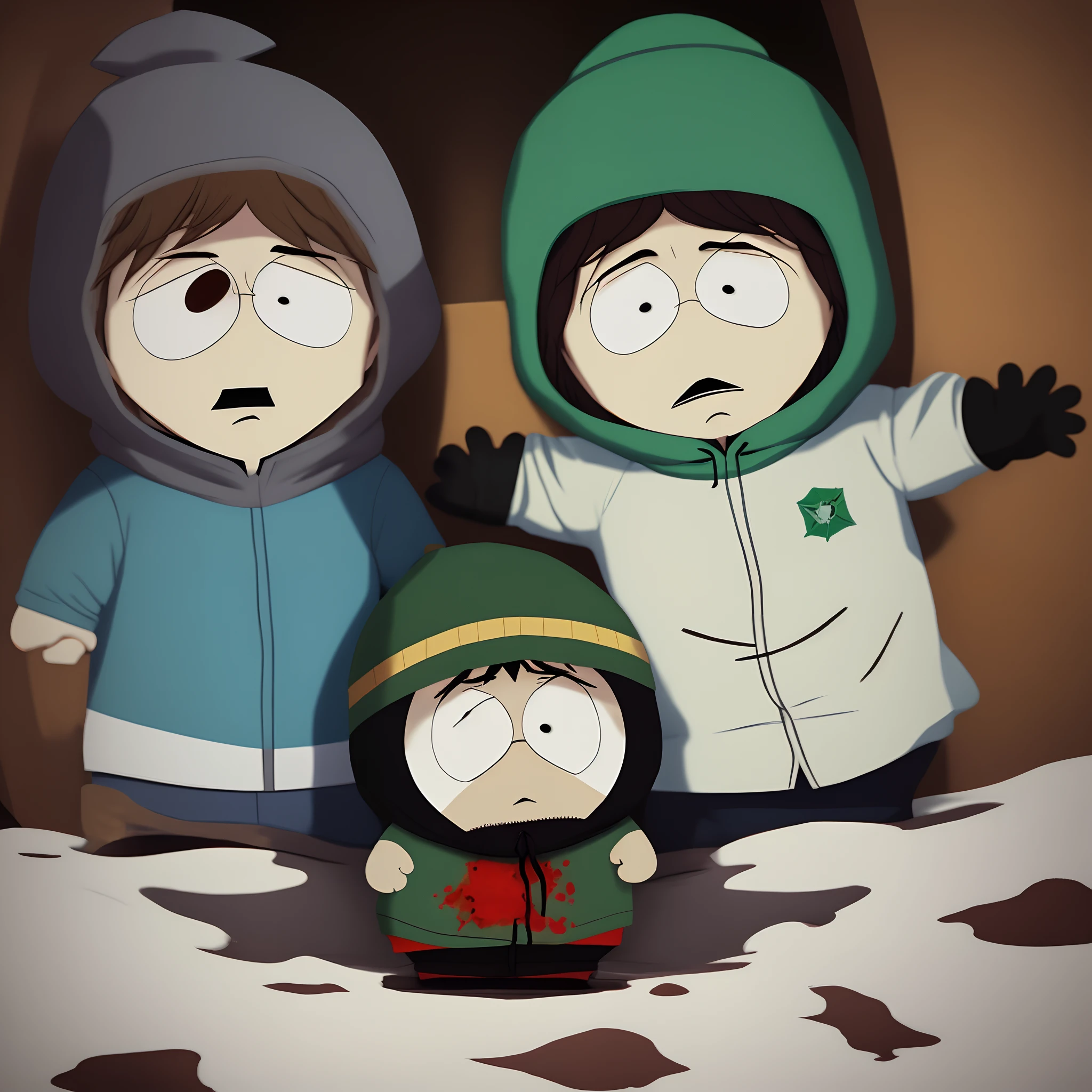 Kenny death killed south park blood